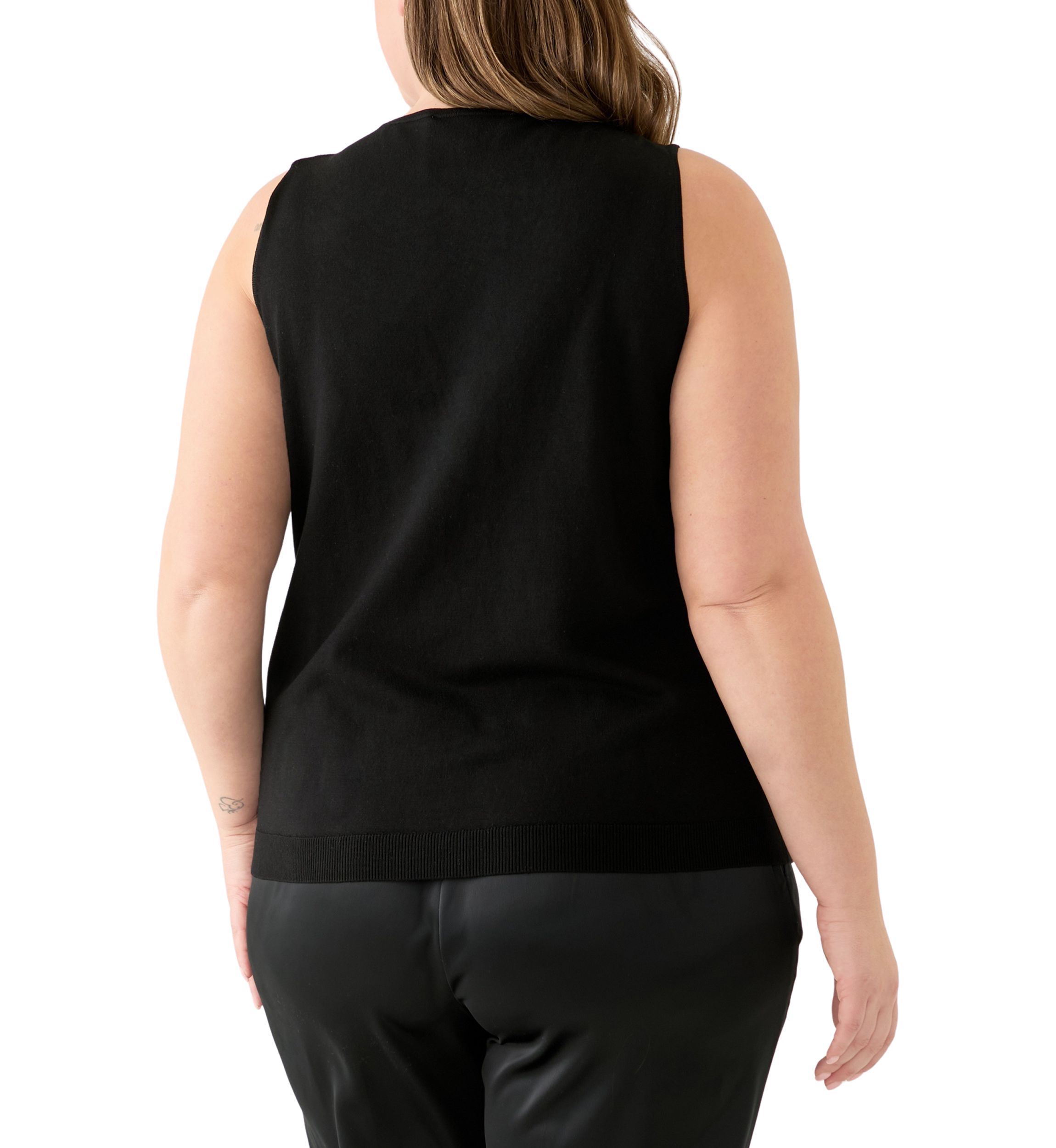 Plus Size Sleeveless Embroidered Top