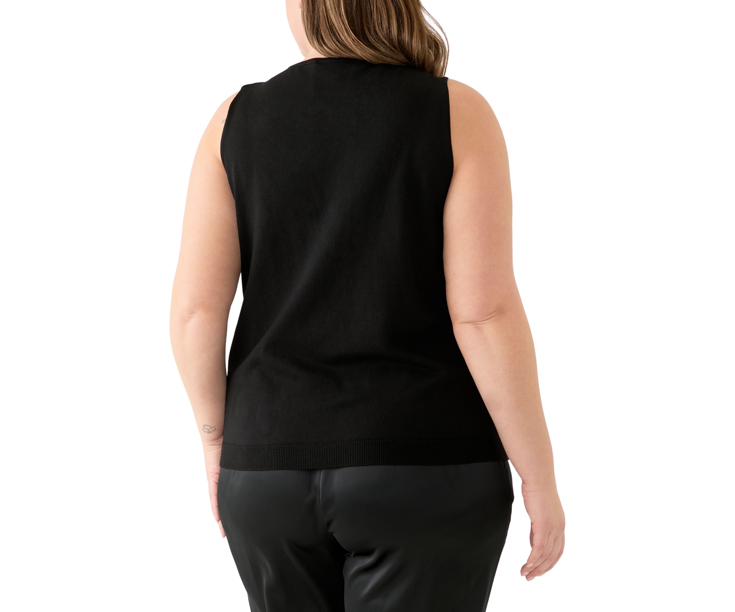 Plus Size Sleeveless Embroidered Top