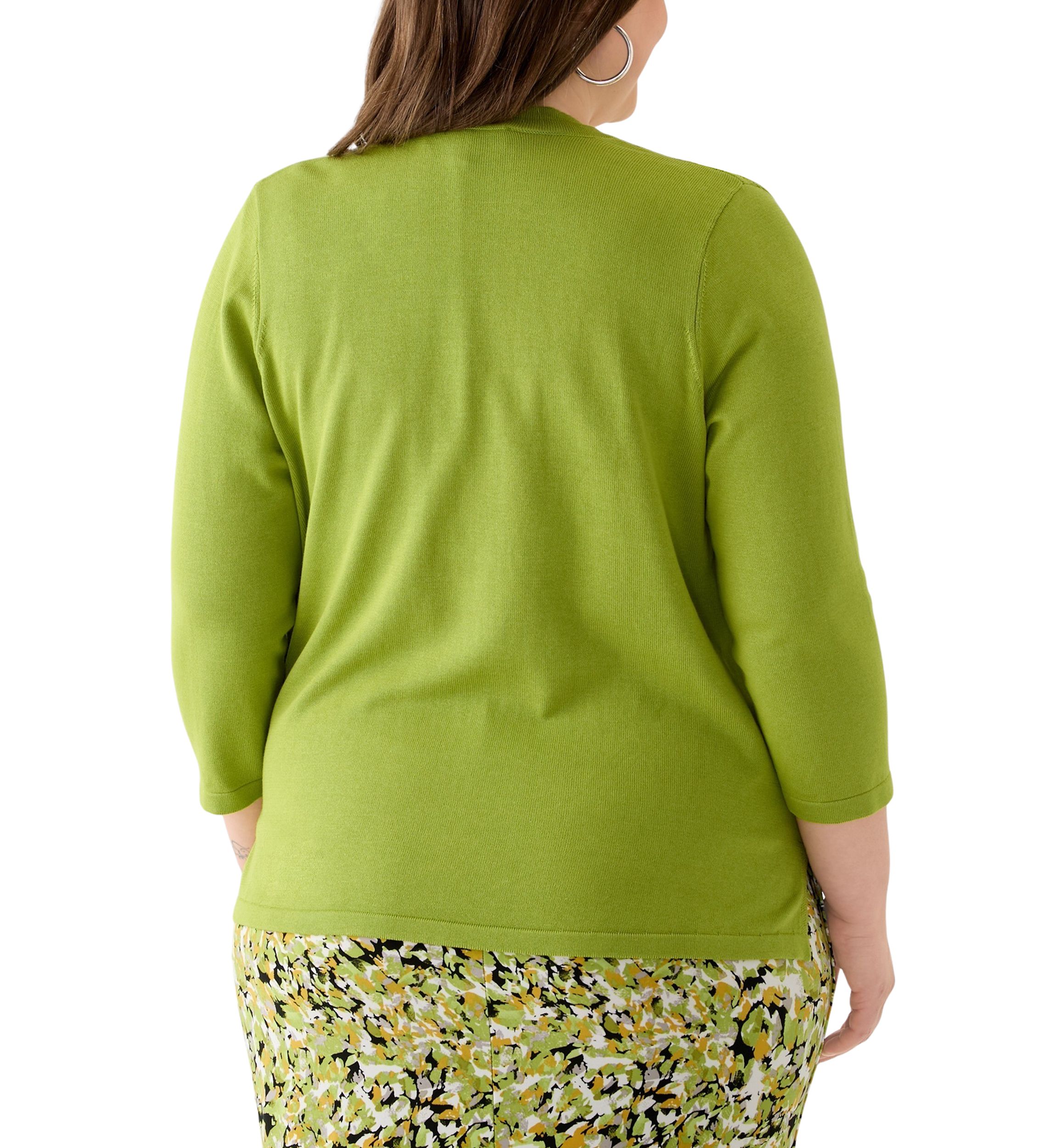 Plus Size Diagonal Stitch Short Cardigan 