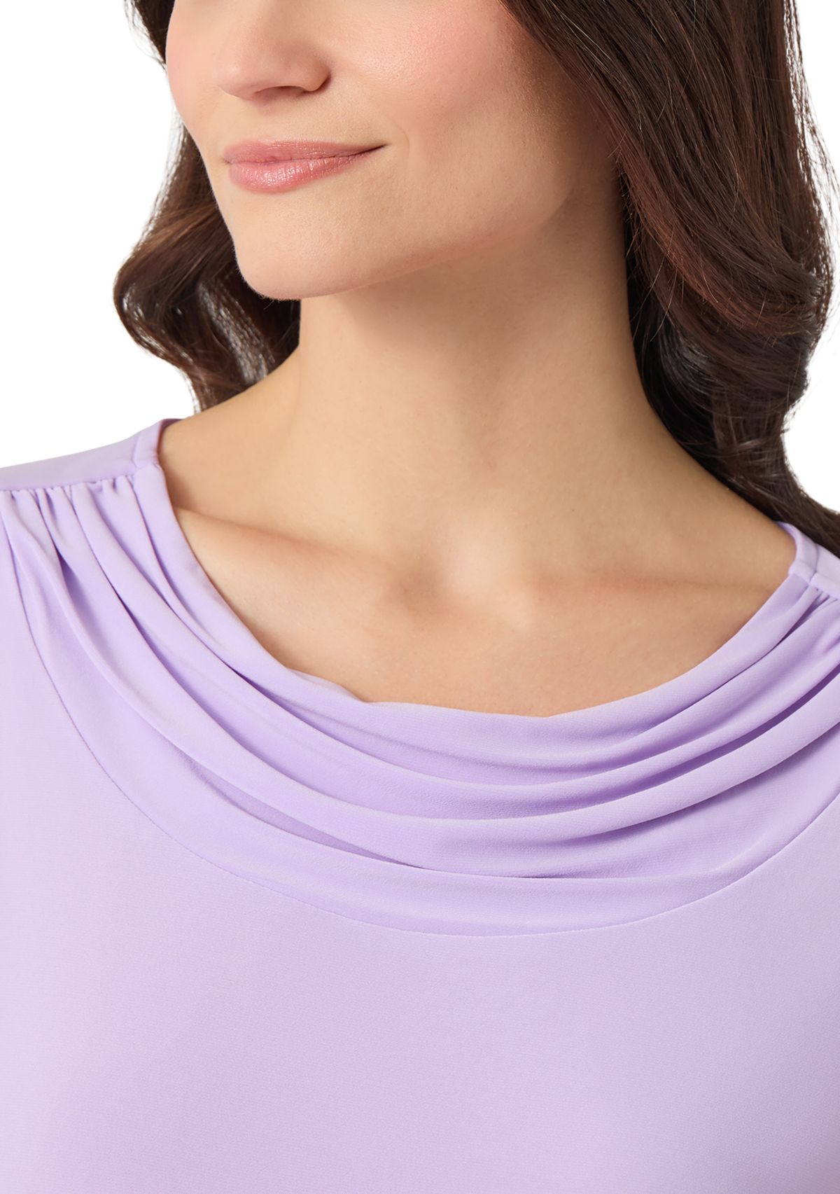 Womens Cap Sleeve Cowl Neck Top