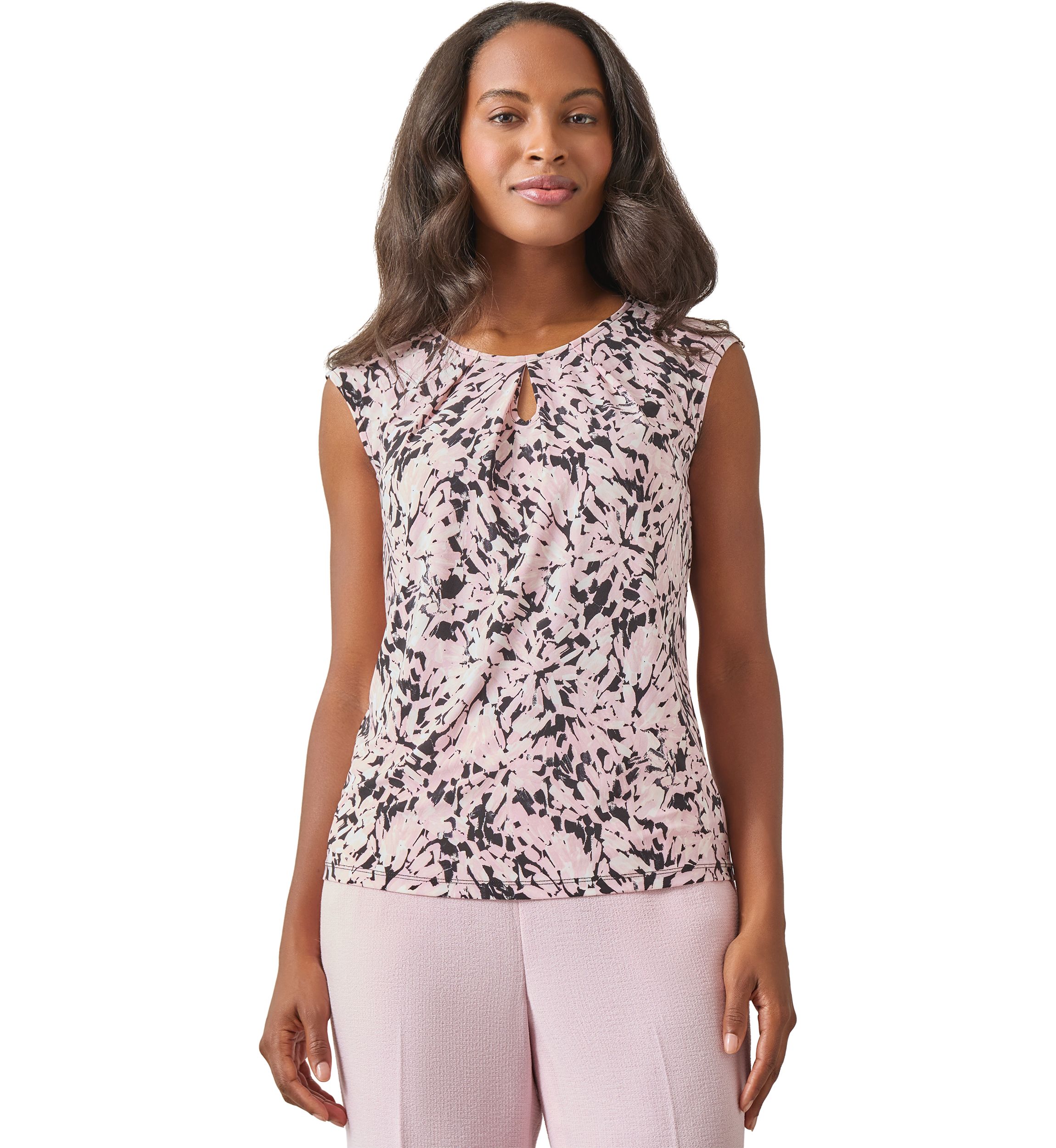 Womens Keyhole Cami with Cap Sleeves