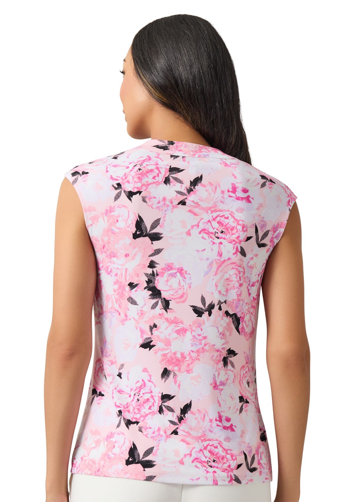 Petite Sleeveless Cowl Neck Top 