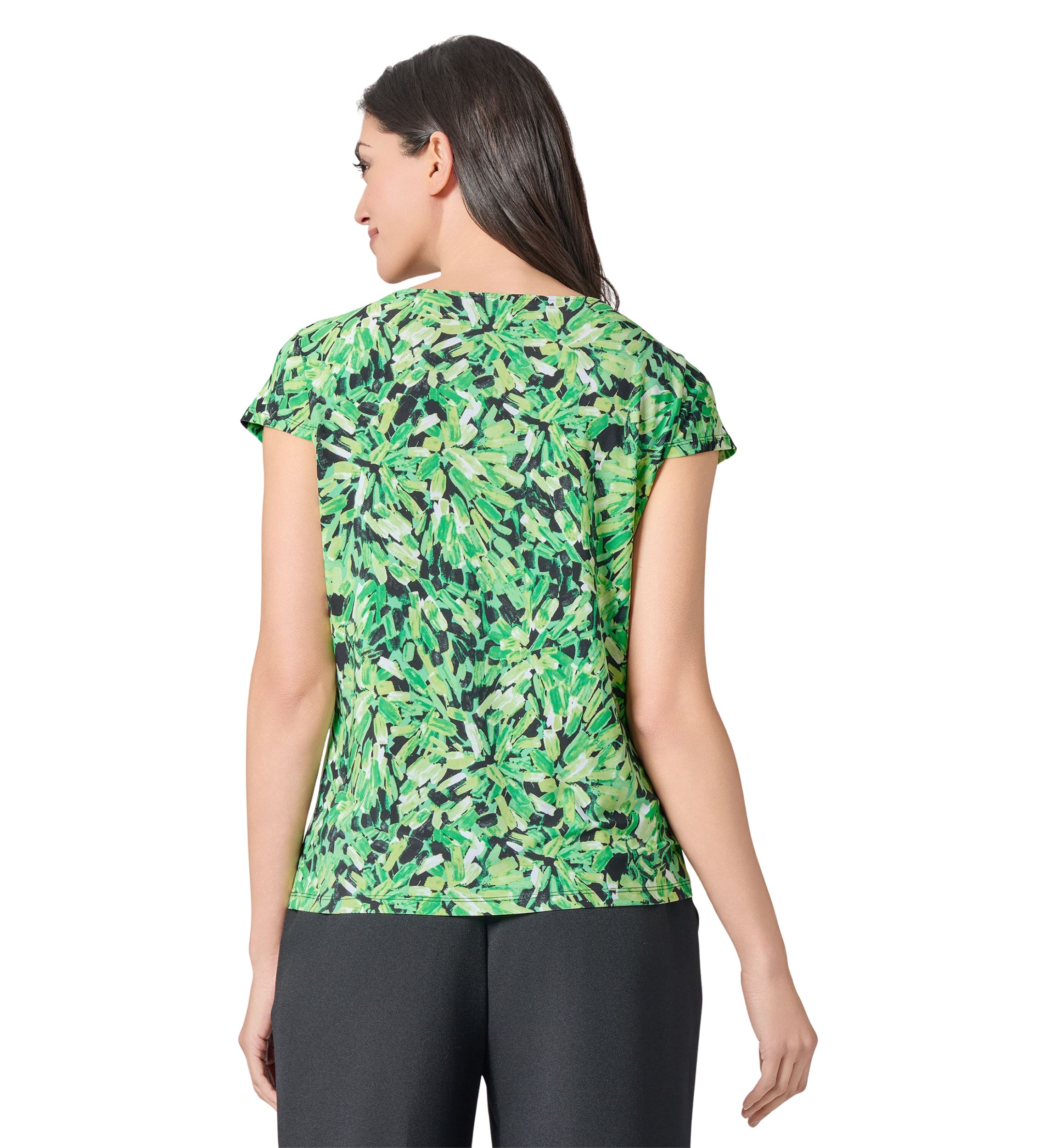 Womens Starburst Printed Cowl Neck Knit Top