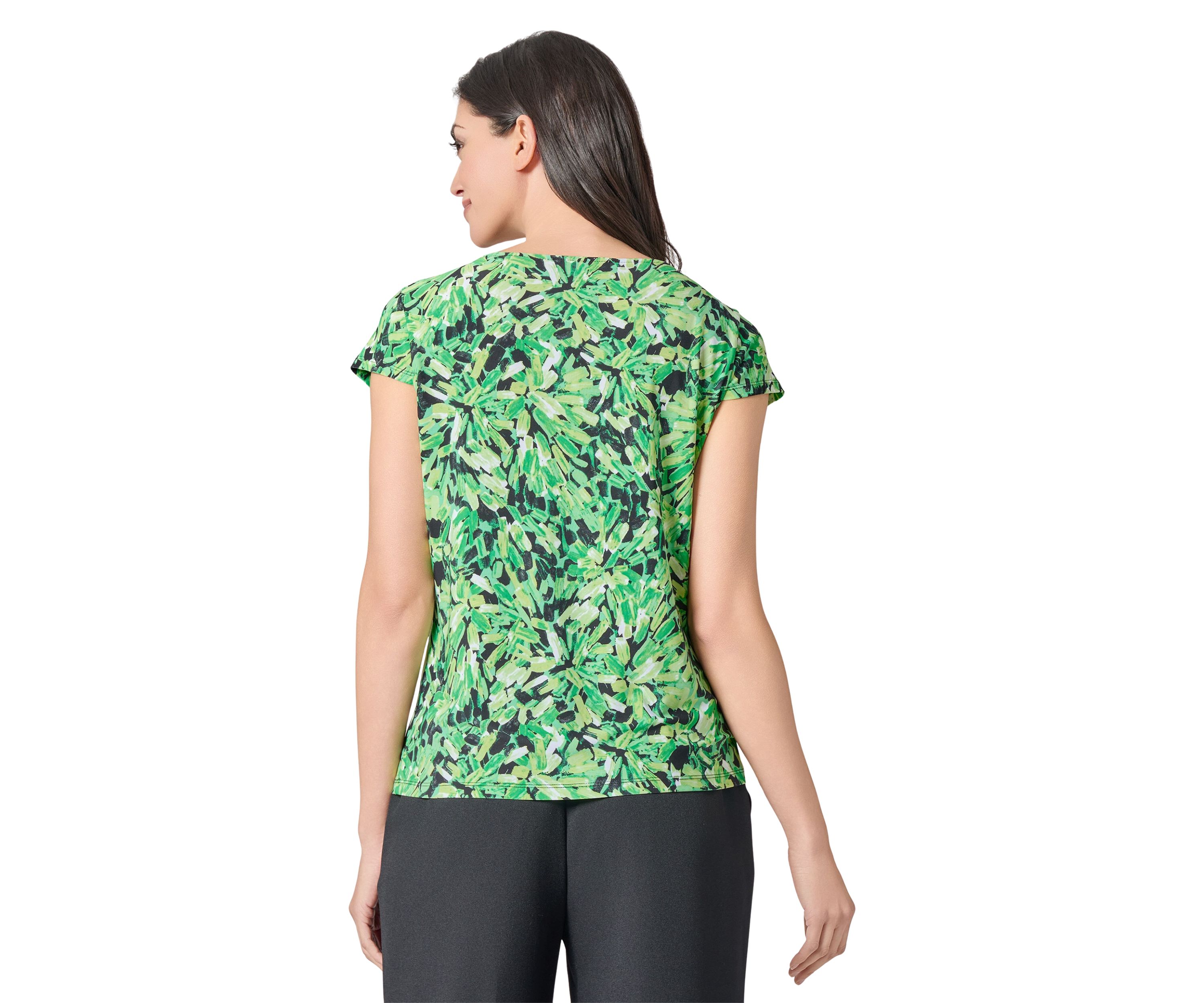 Womens Starburst Printed Cowl Neck Knit Top