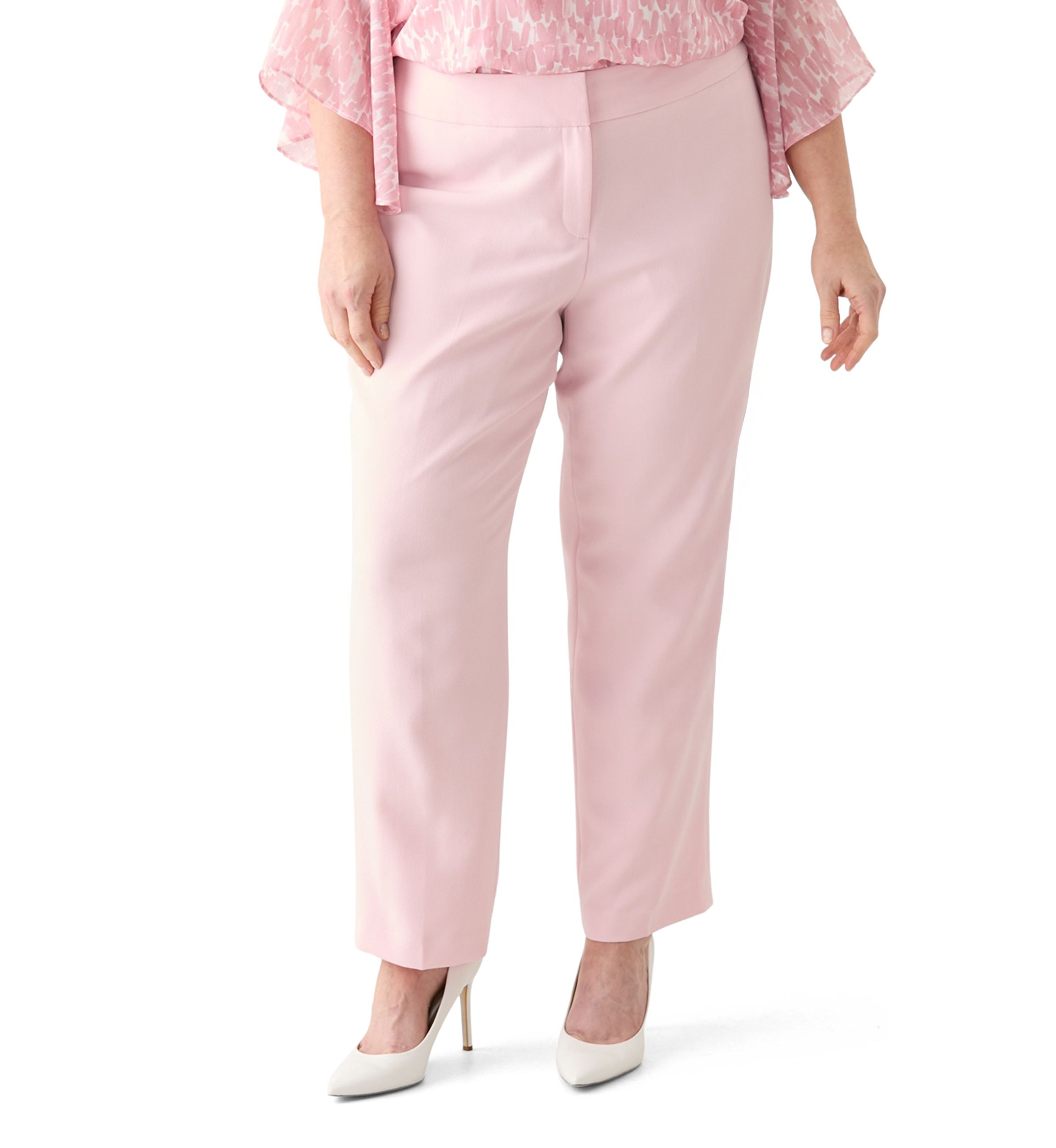 Plus Size Elastic Back Trousers