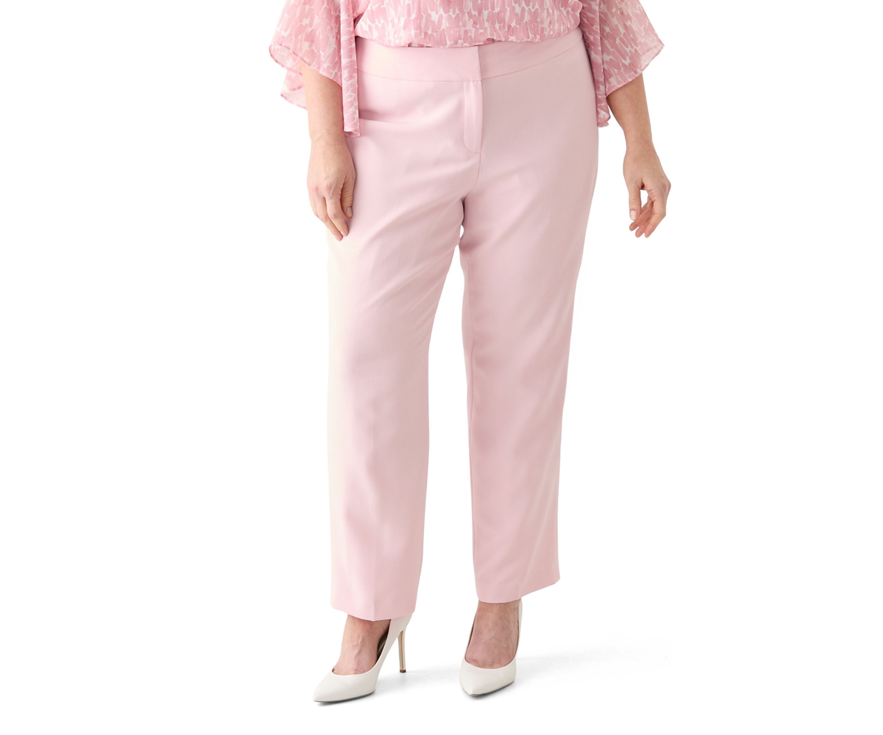 Plus Size Elastic Back Trousers
