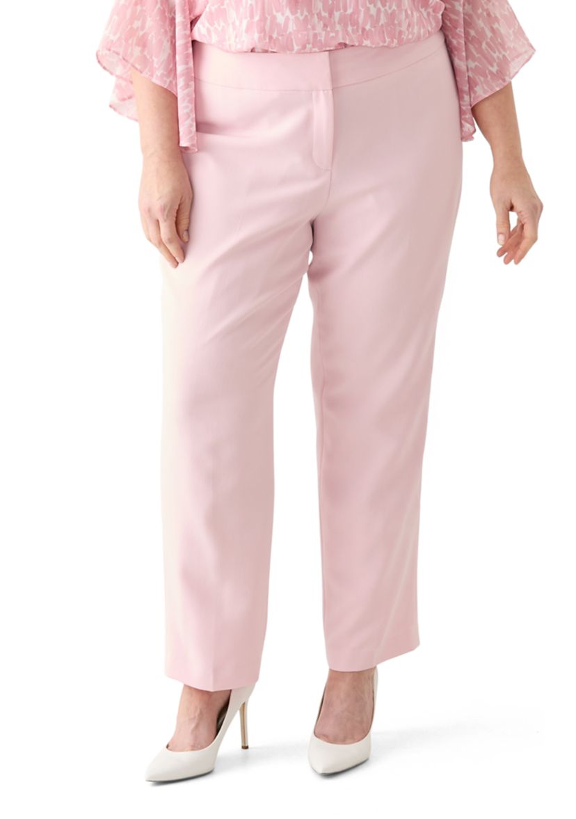 Plus Size Elastic Back Trousers