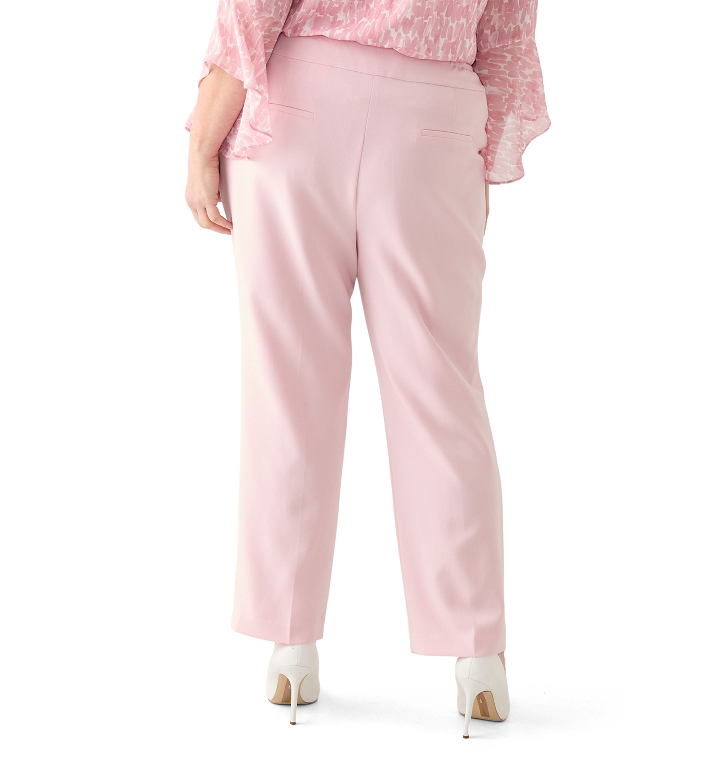 Plus Size Elastic Back Trousers