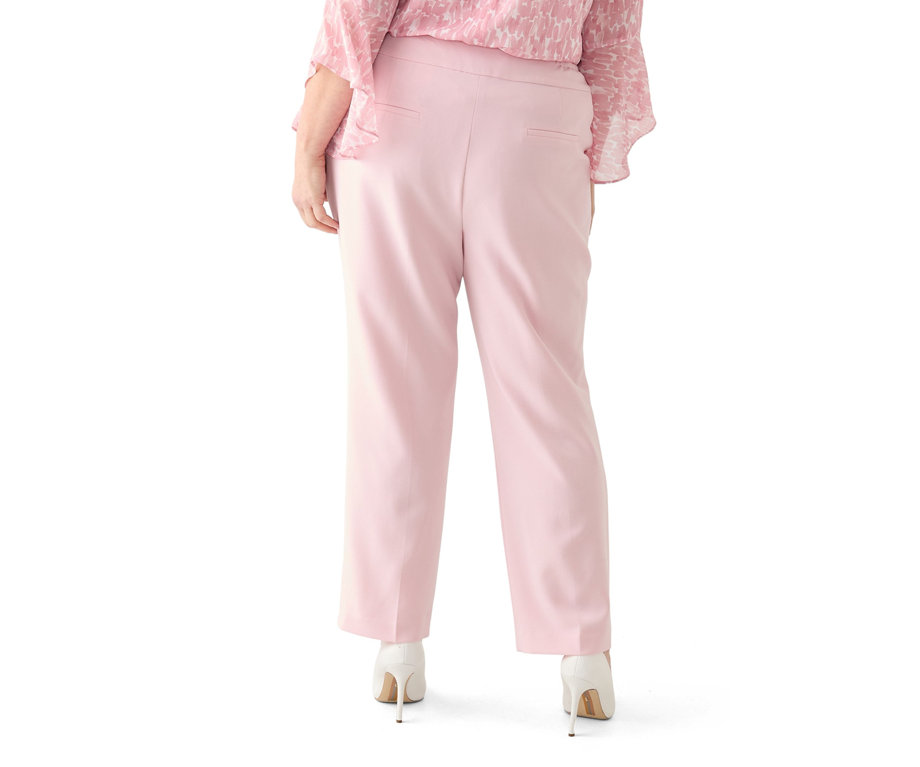 Plus Size Elastic Back Trousers