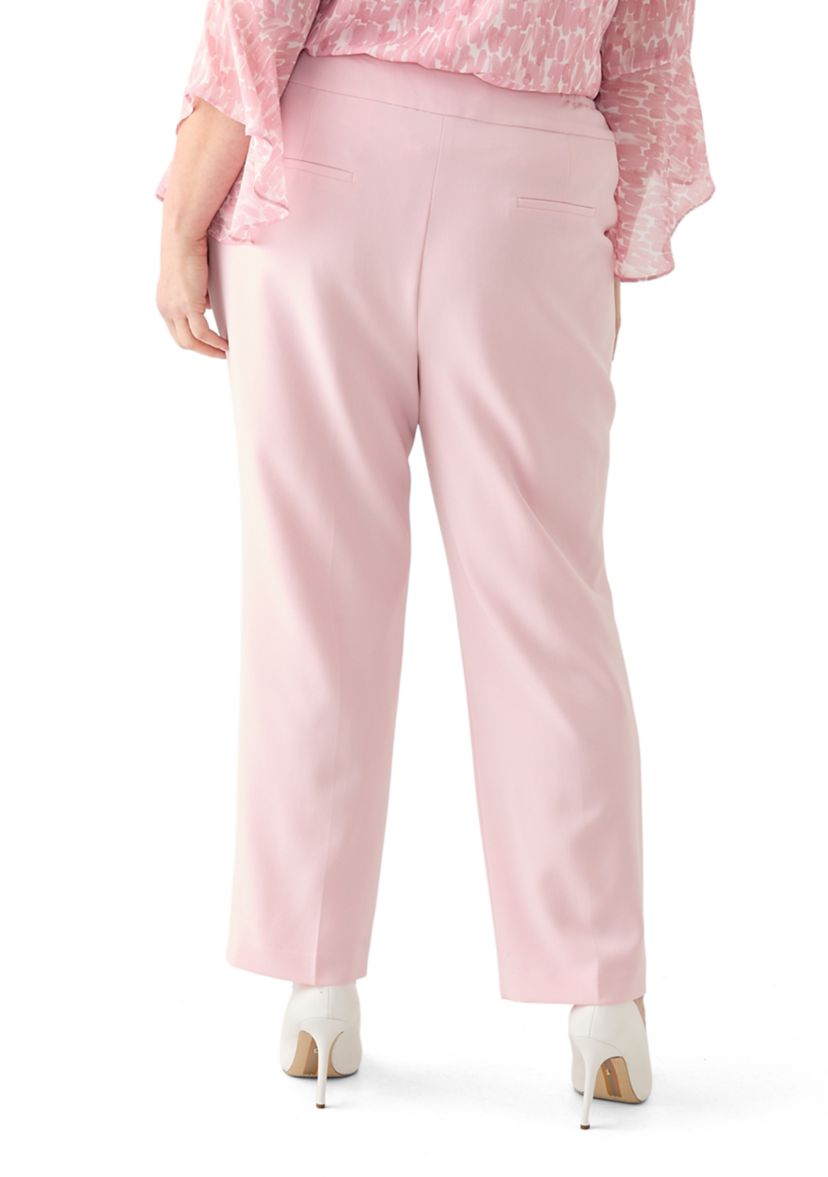 Plus Size Elastic Back Trousers