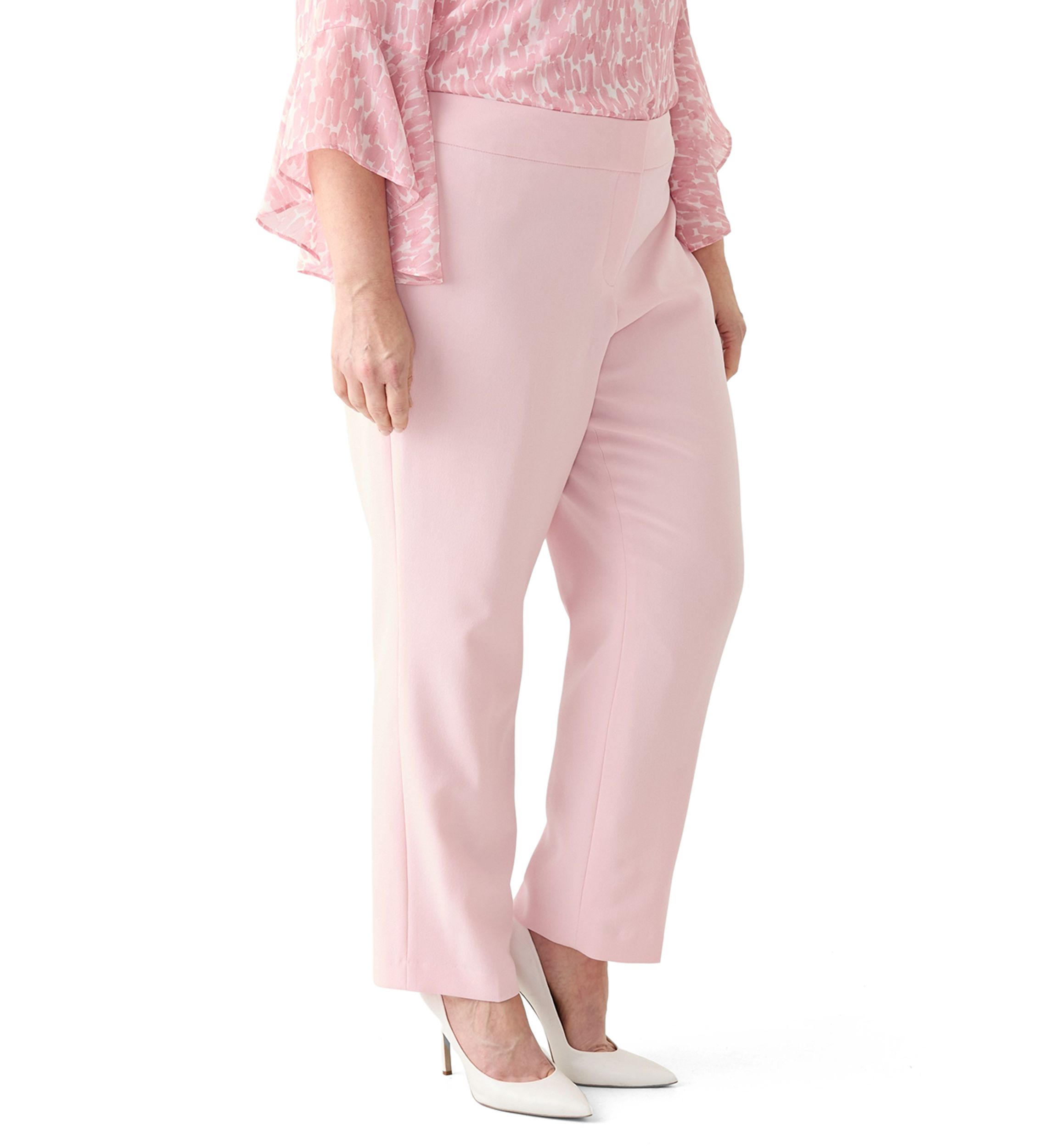 Plus Size Elastic Back Trousers