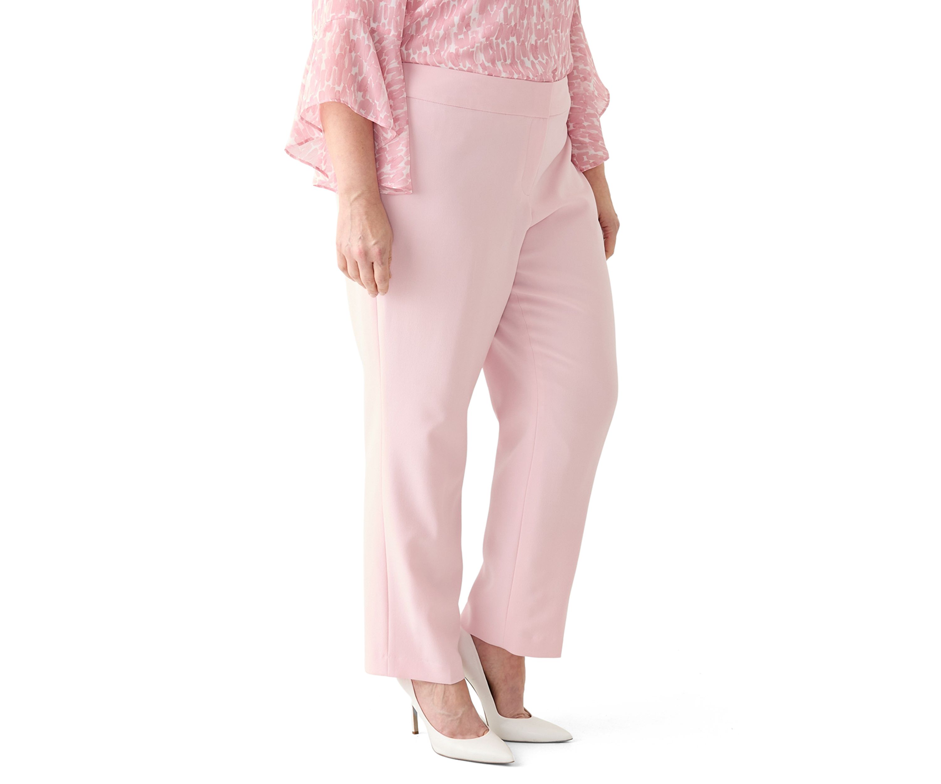 Plus Size Elastic Back Trousers