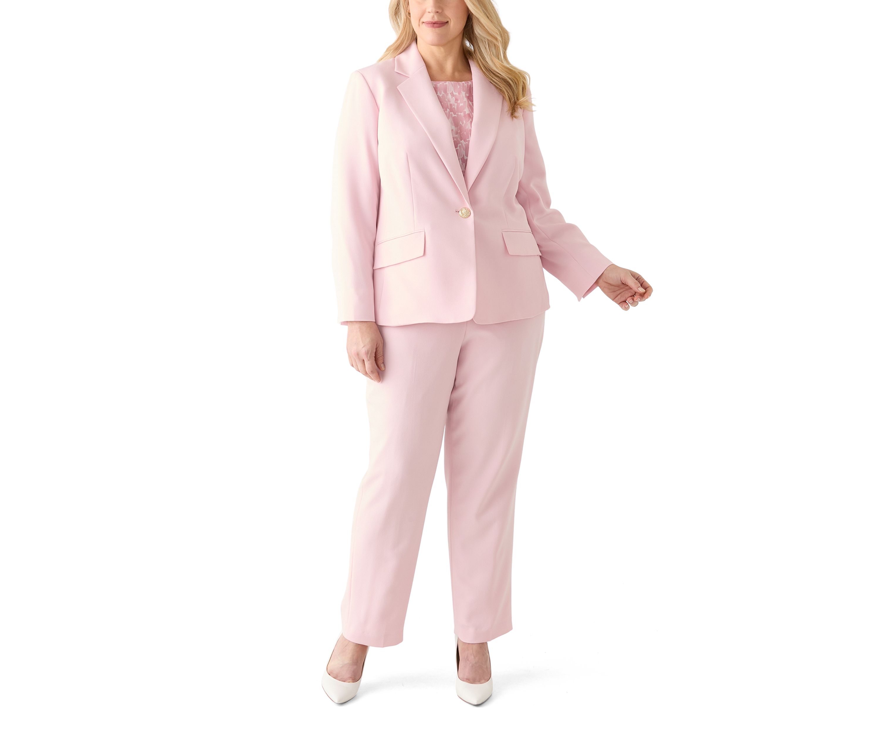 Plus Size Elastic Back Trousers