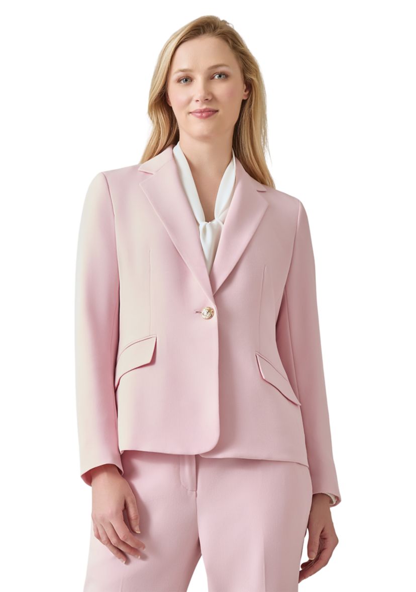 Petite Long Sleeve Notch Collar Blazer