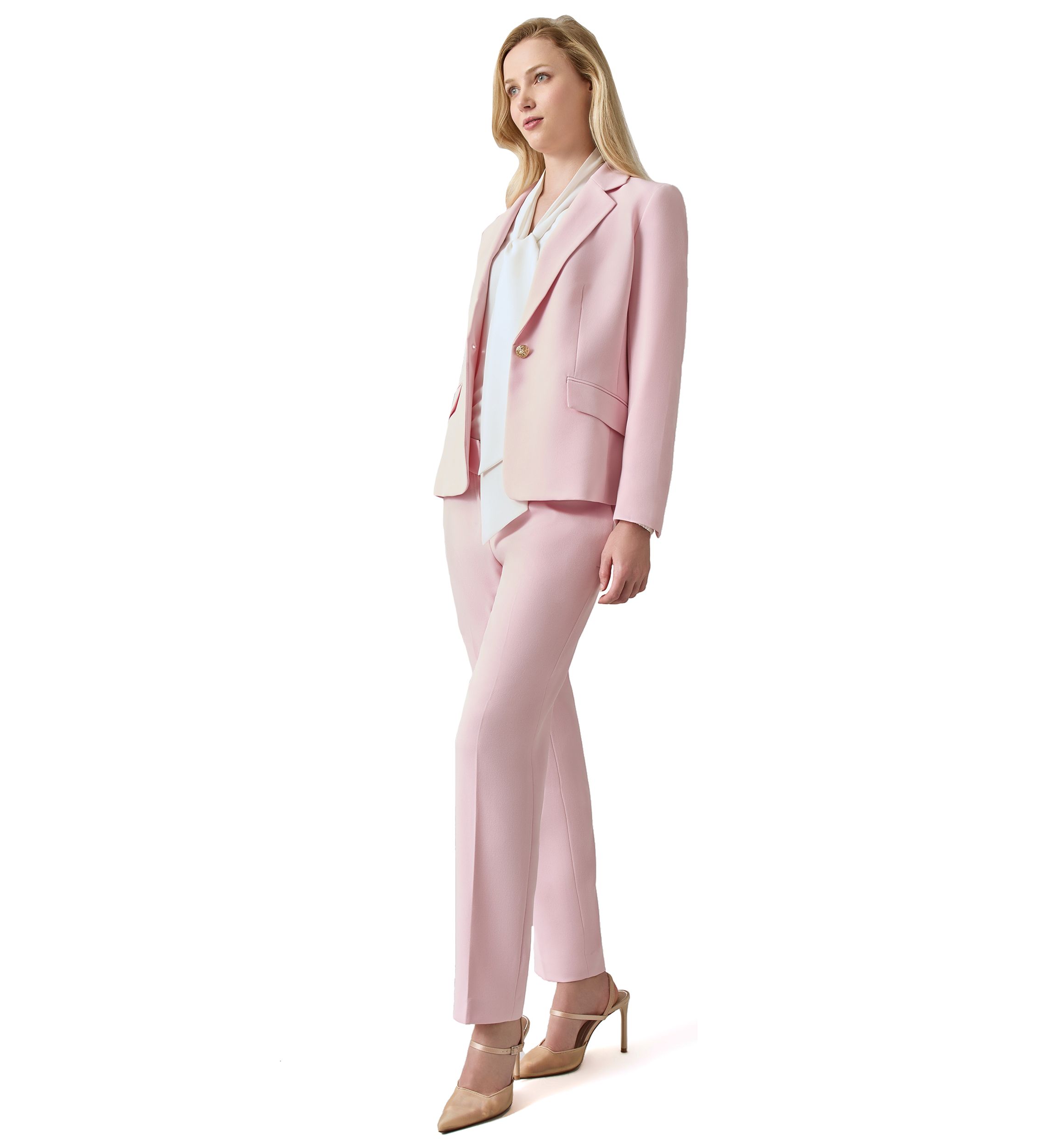 Petite Long Sleeve Notch Collar Blazer