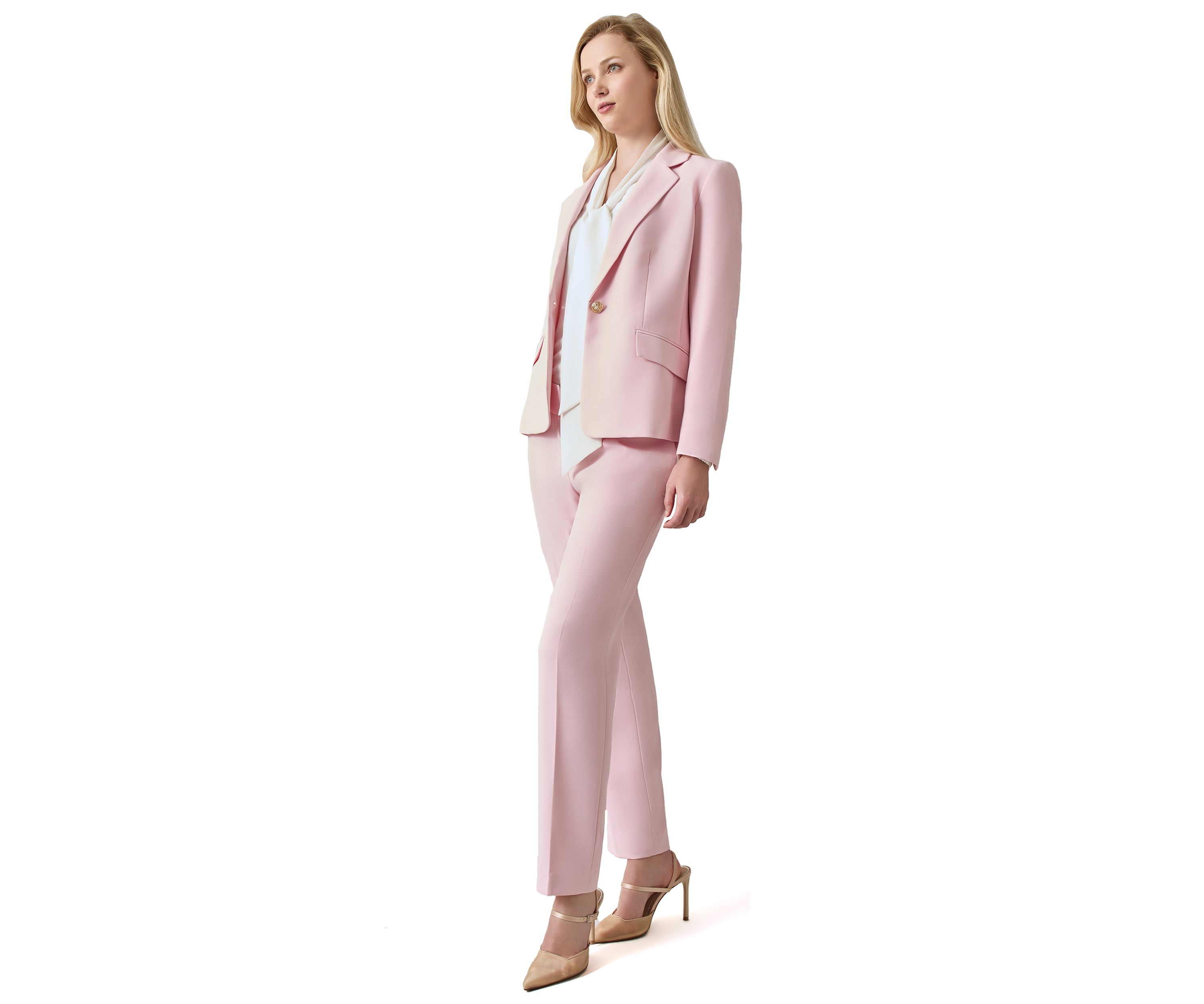 Petite Long Sleeve Notch Collar Blazer