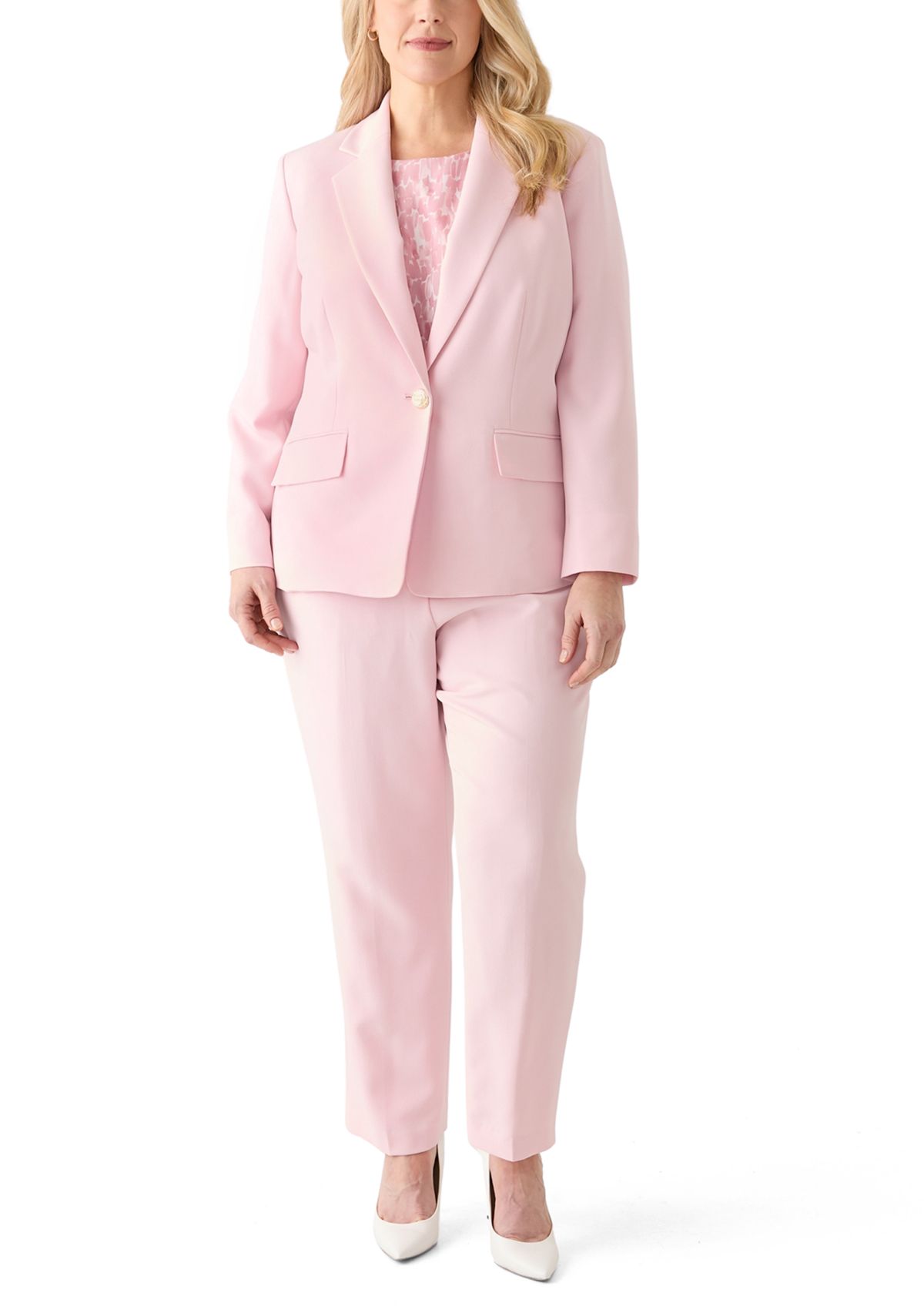 Plus Size Notch Collar Blazer