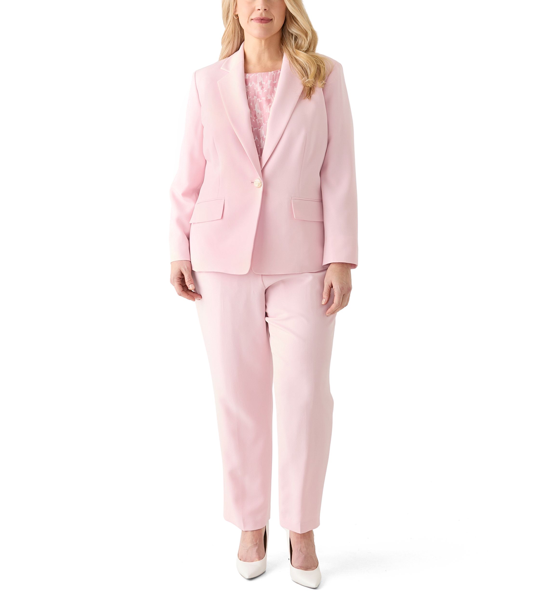 Plus Size Notch Collar Blazer