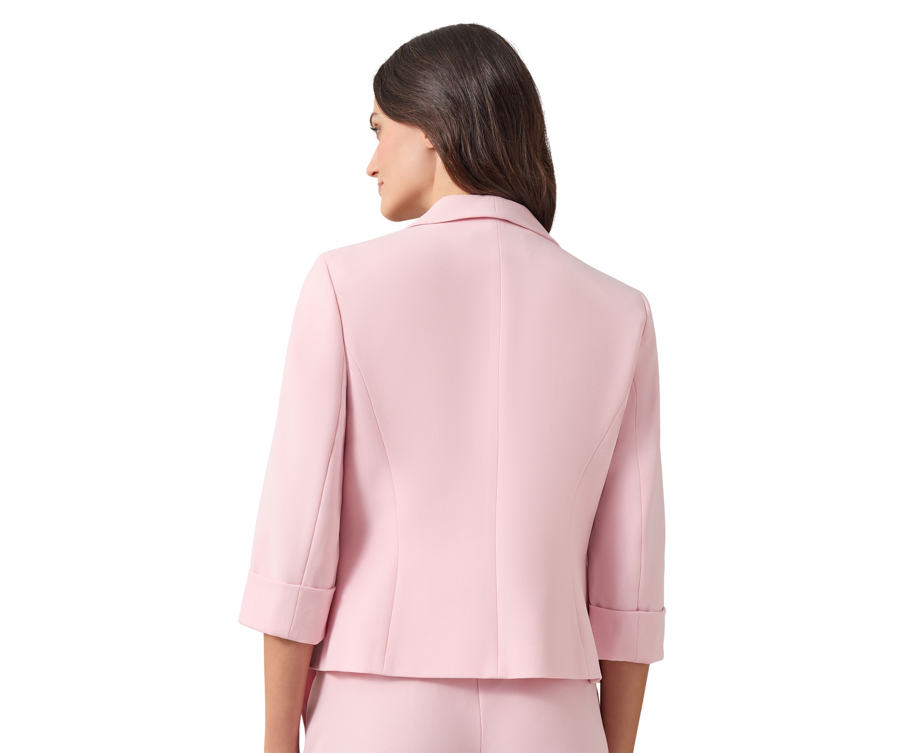 Womens 3/4 Sleeve Shawl Collar Blazer 