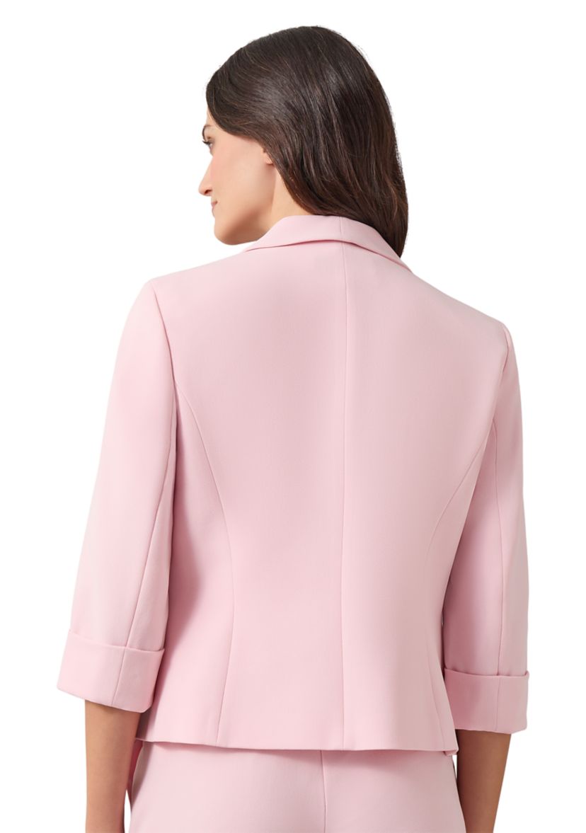 Womens 3/4 Sleeve Shawl Collar Blazer 