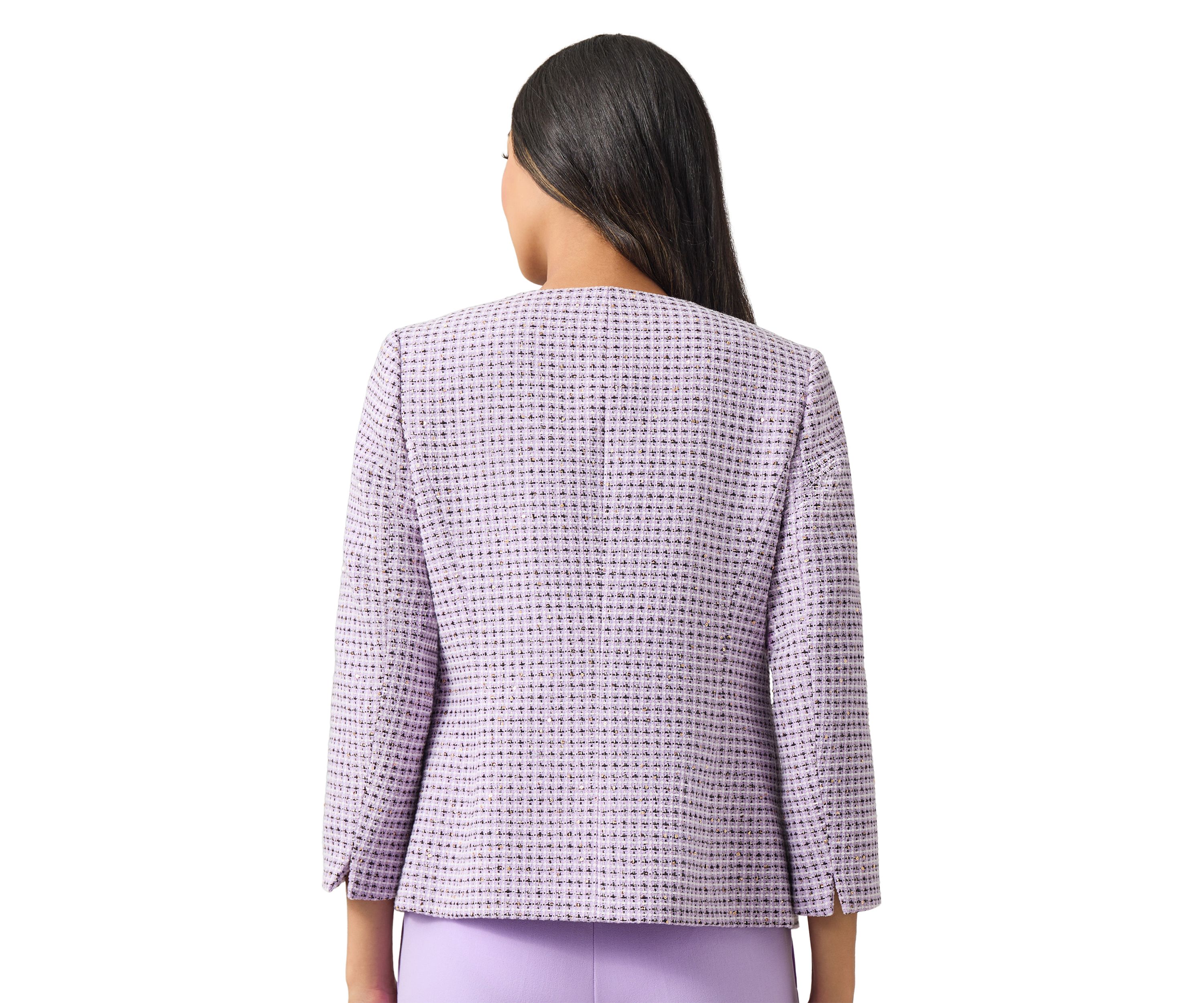 Womens 3/4 Sleeve Open Front Blazer