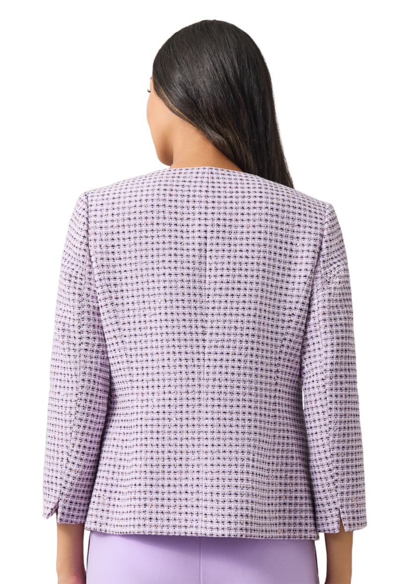 Womens 3/4 Sleeve Open Front Blazer