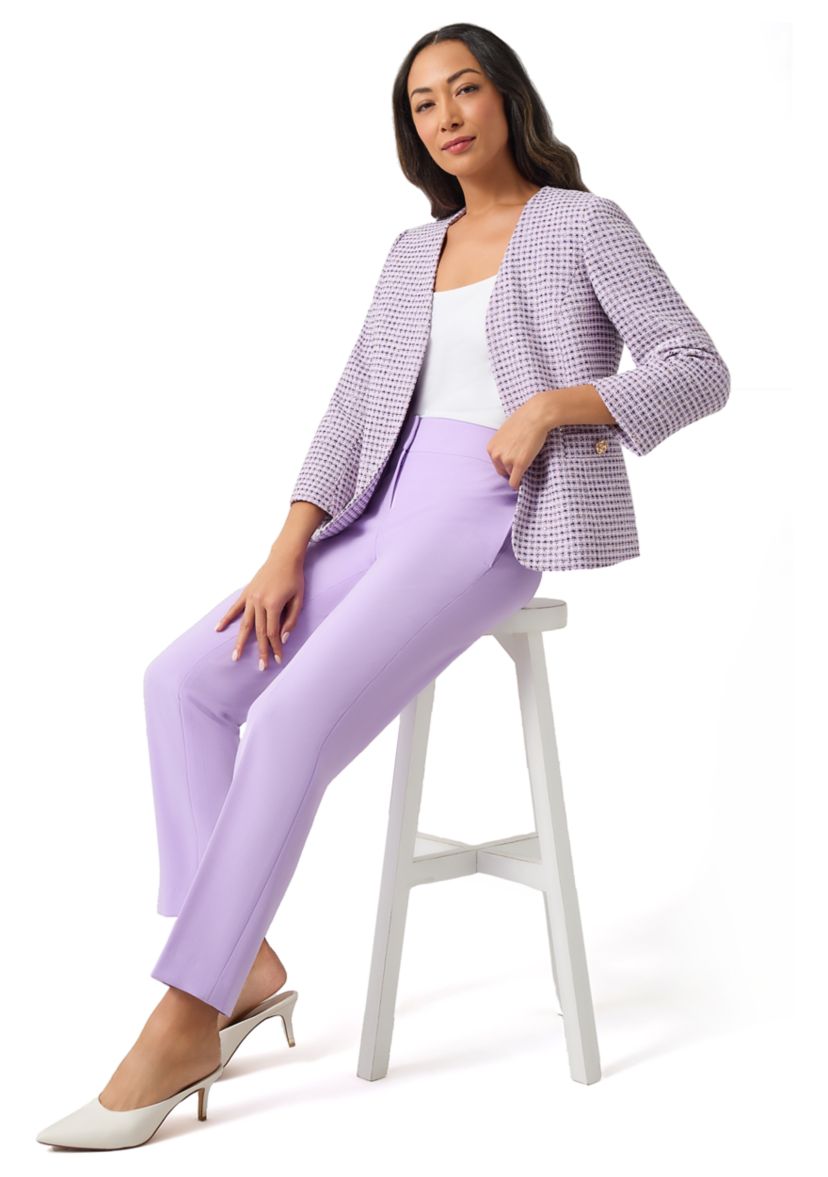 Womens 3/4 Sleeve Open Front Blazer