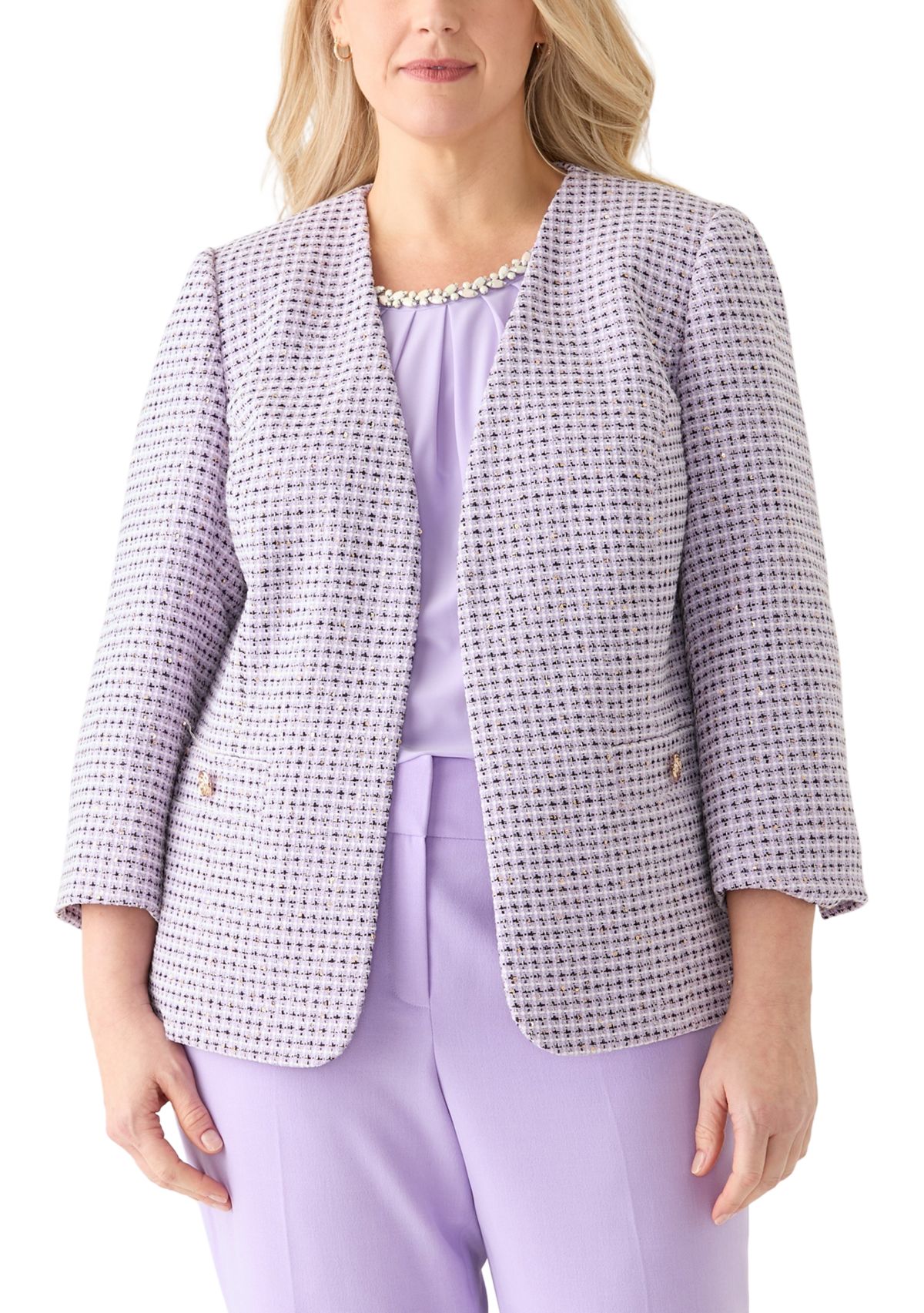 Plus Size Open Jacket 