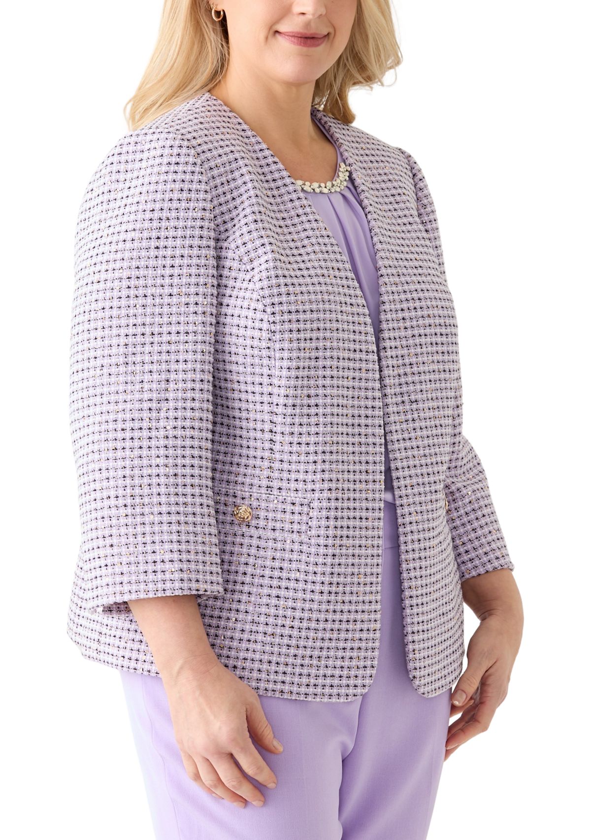 Plus Size Open Jacket 