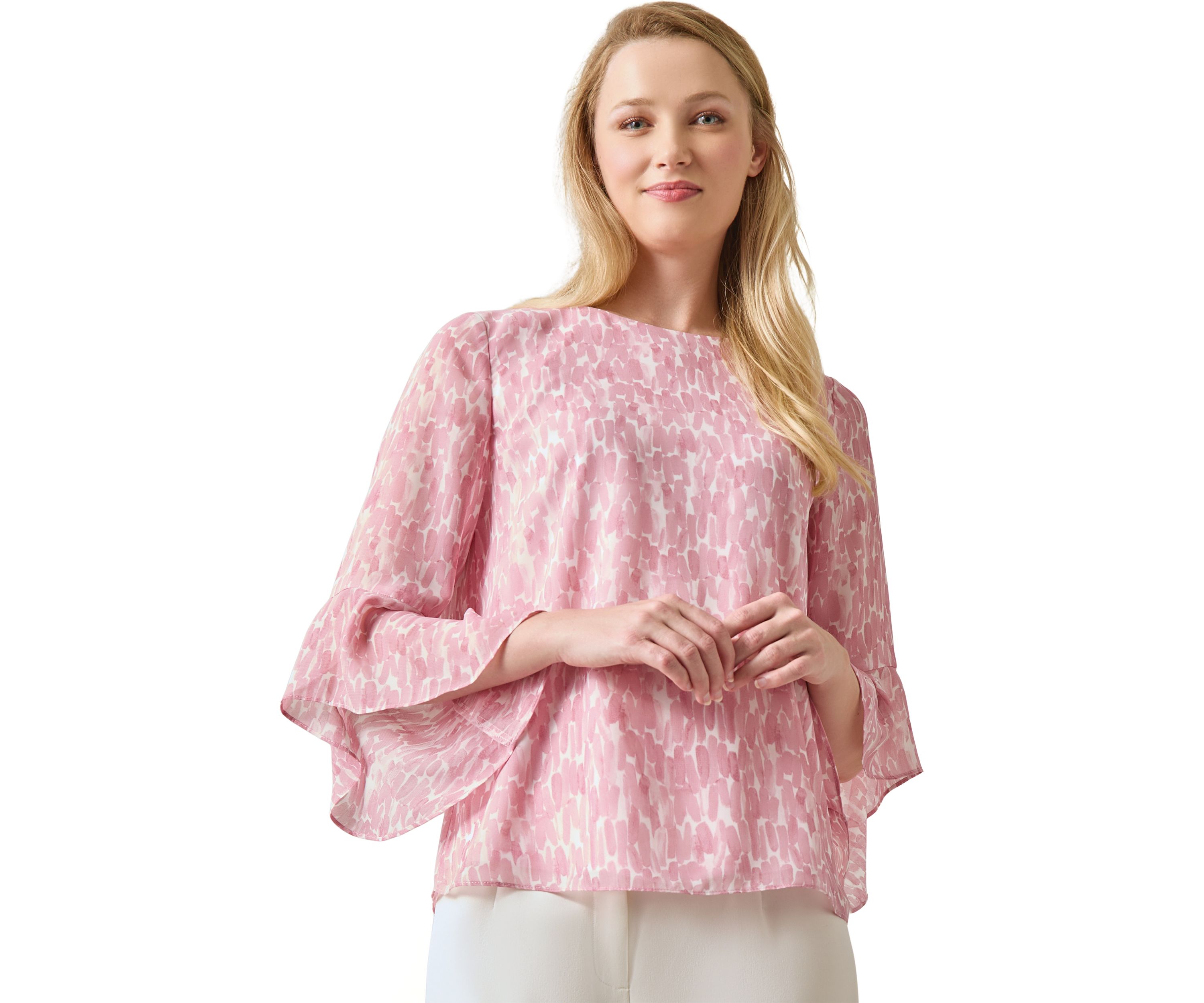 Womens Ruffle Sleeve Blouse