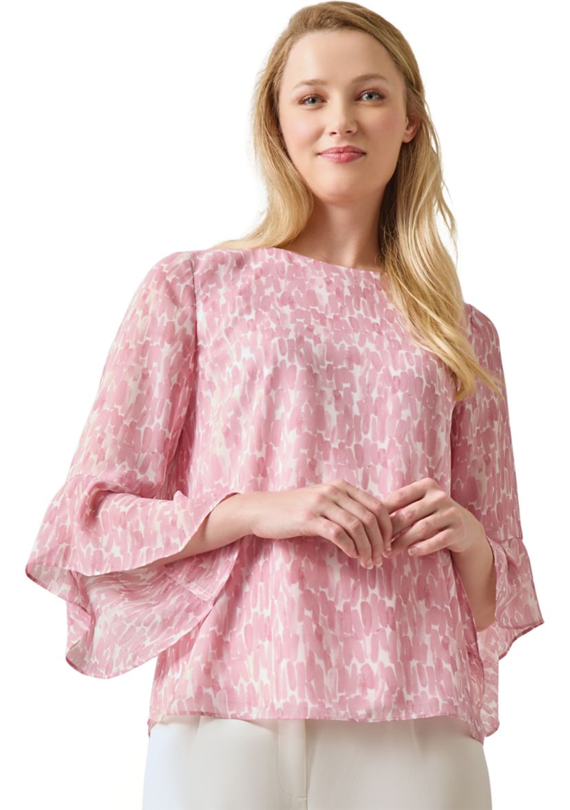 Womens Ruffle Sleeve Blouse