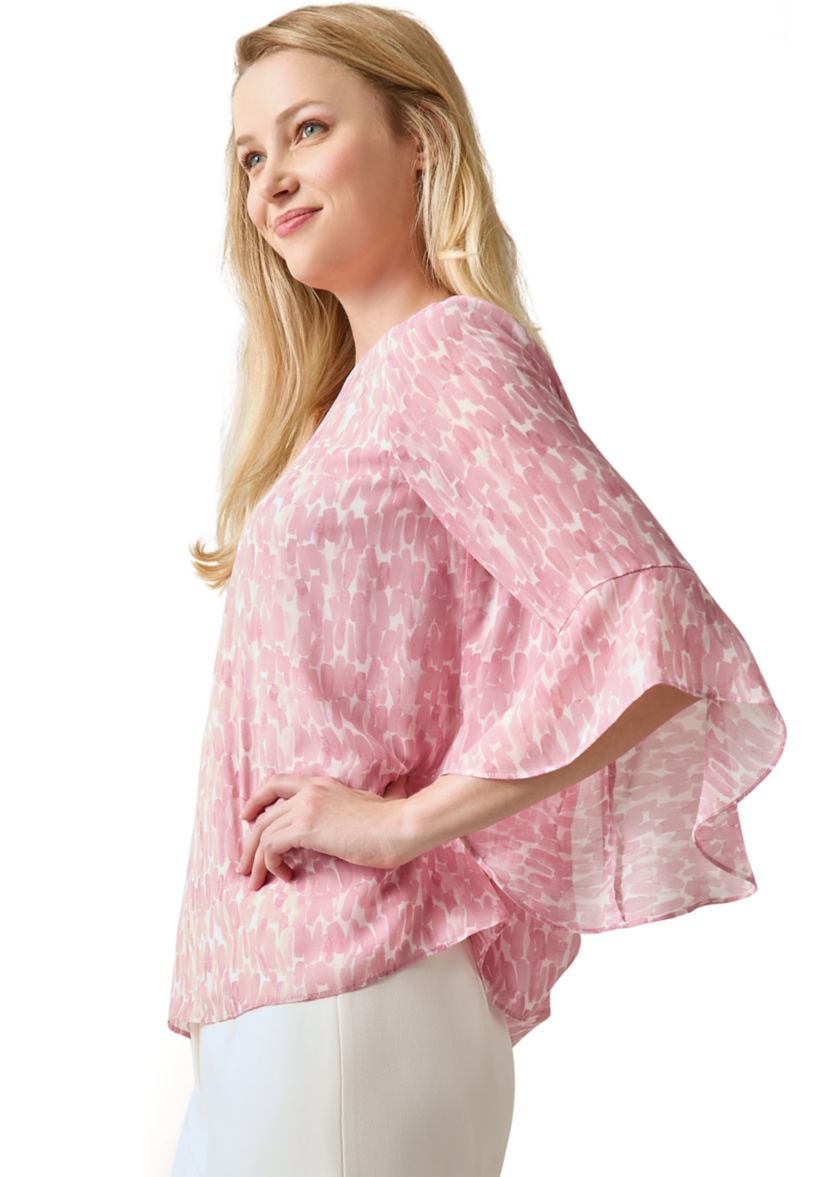 Womens Ruffle Sleeve Blouse