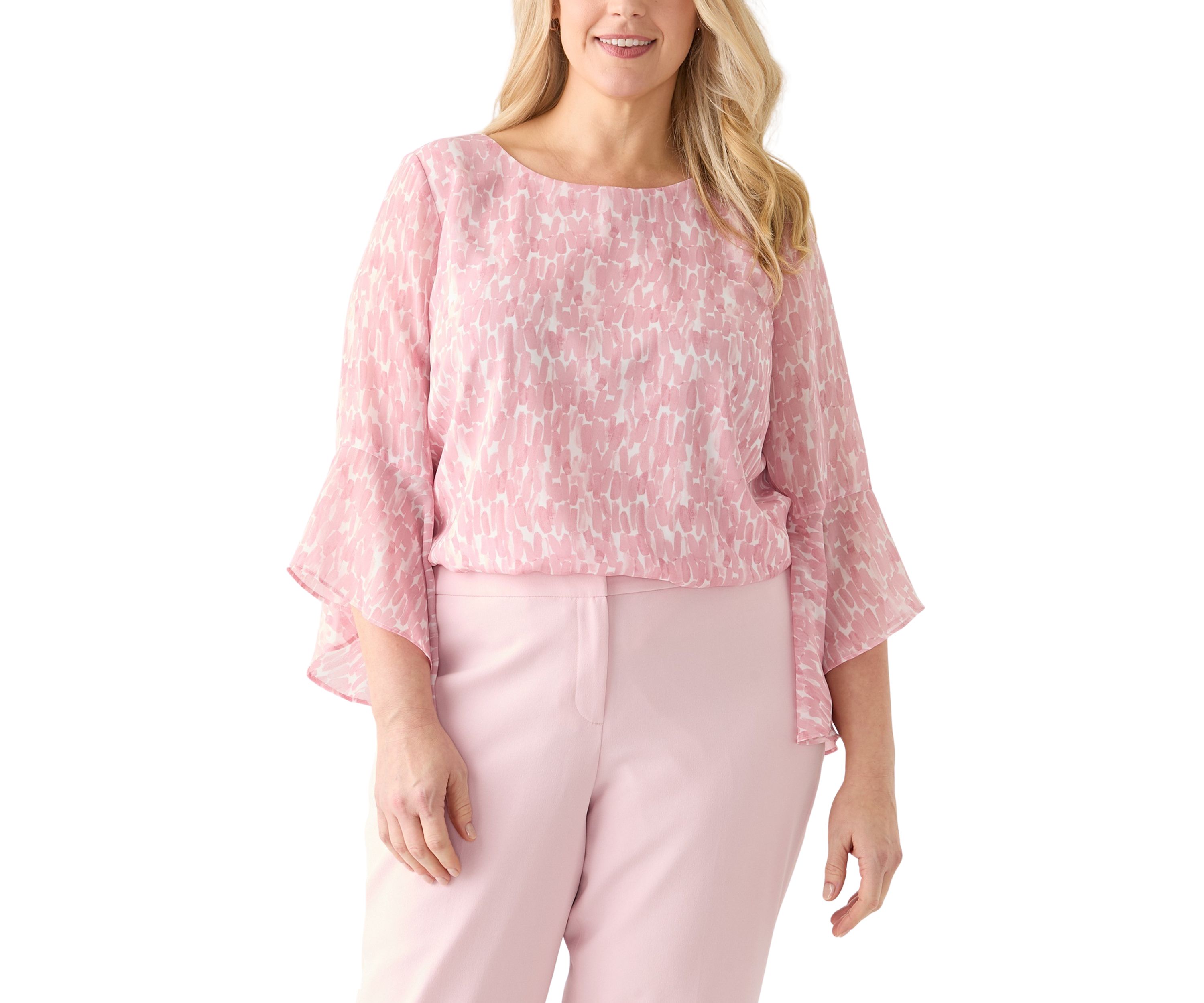 Plus Size Bell Sleeve Blouse