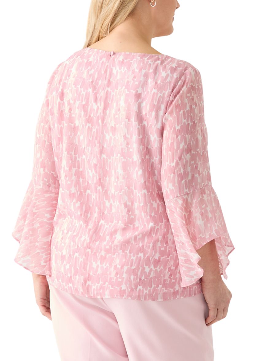 Plus Size Bell Sleeve Blouse