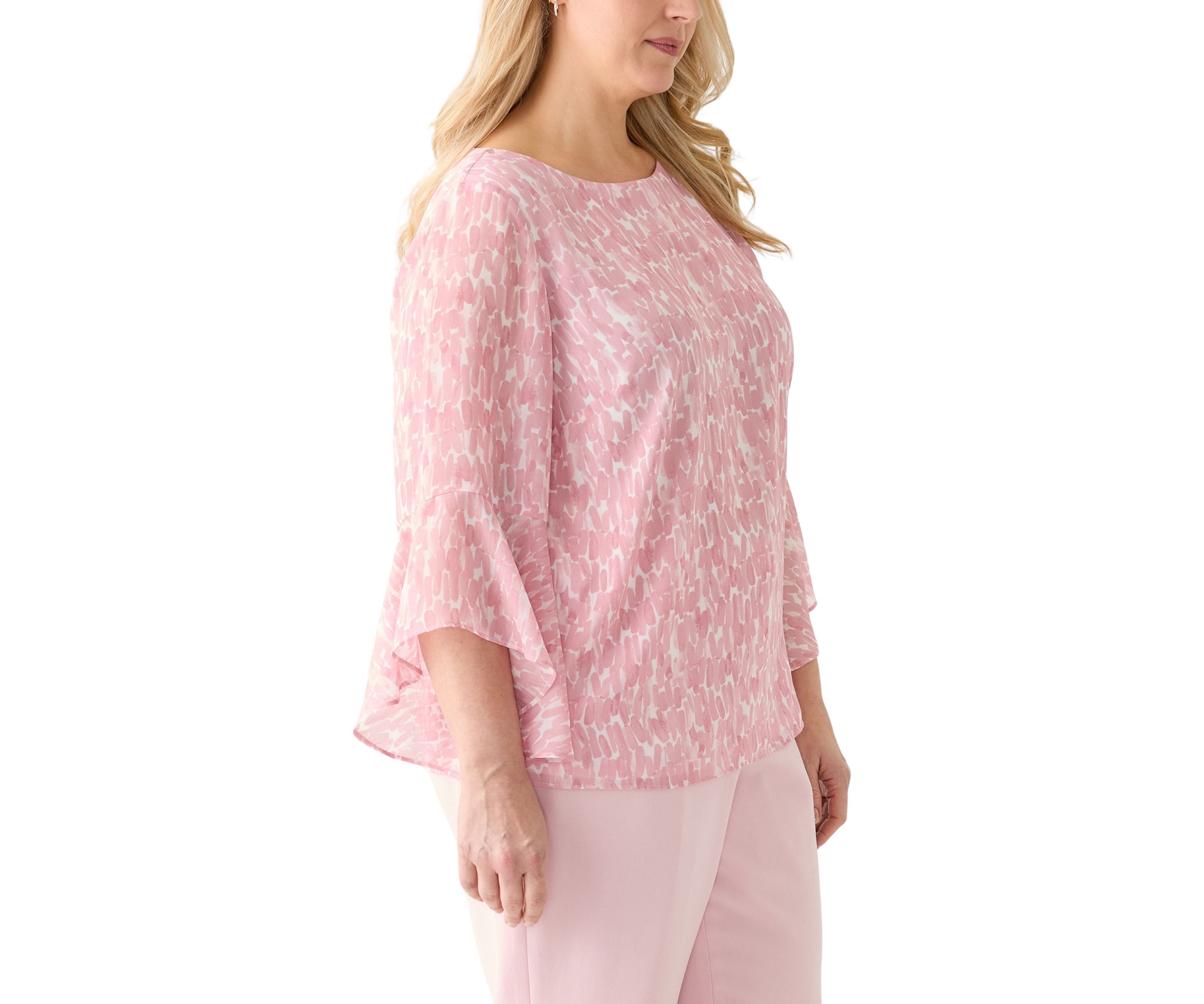 Plus Size Bell Sleeve Blouse