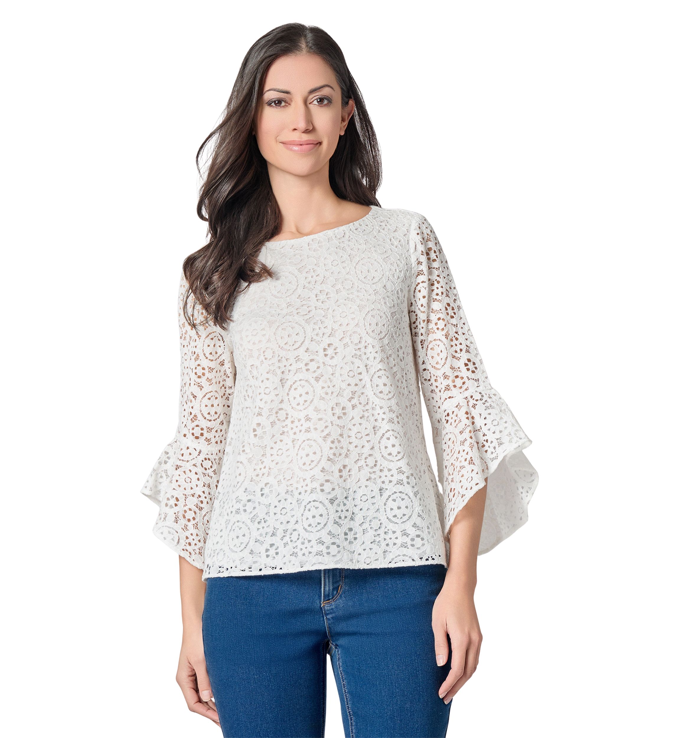 Womens Bell Sleeve Blouse