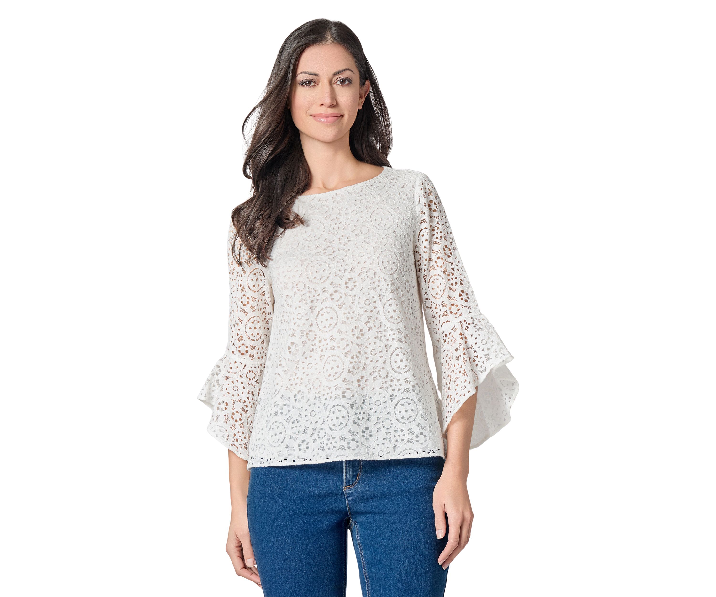 Womens Bell Sleeve Blouse