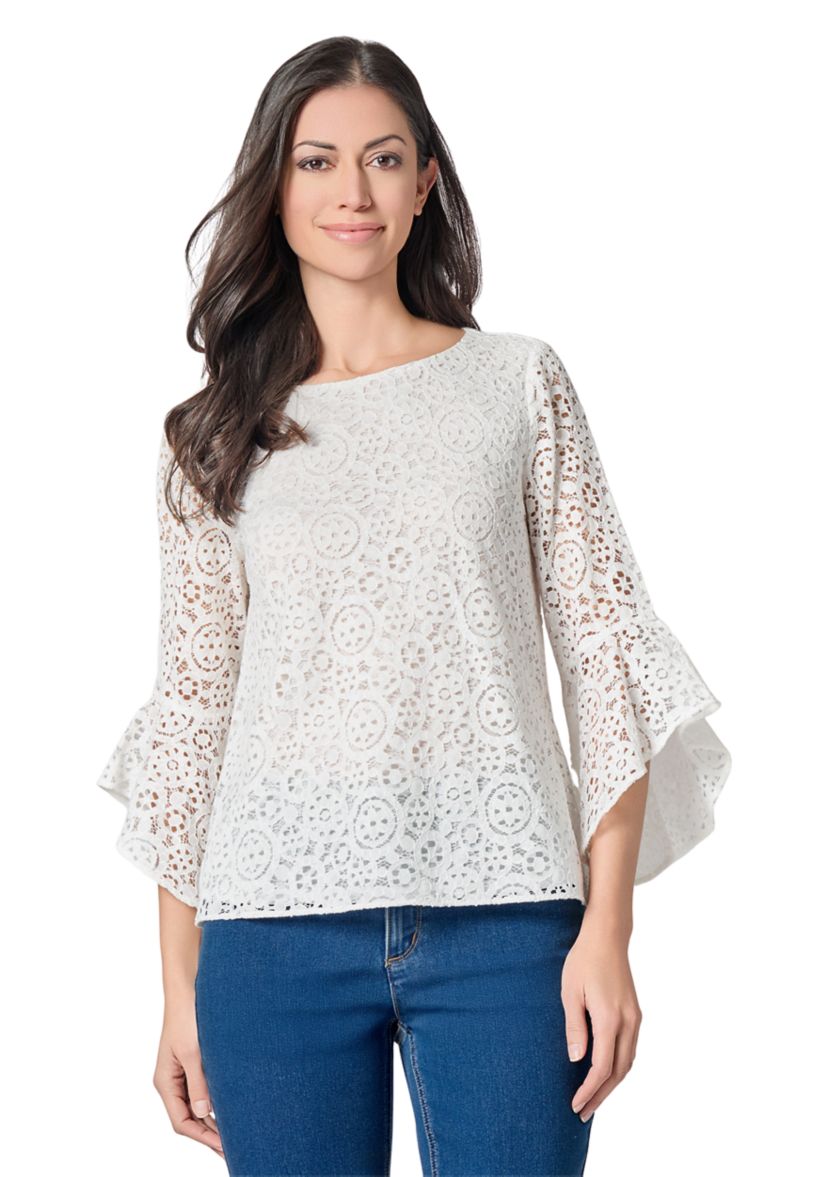 Womens Bell Sleeve Blouse