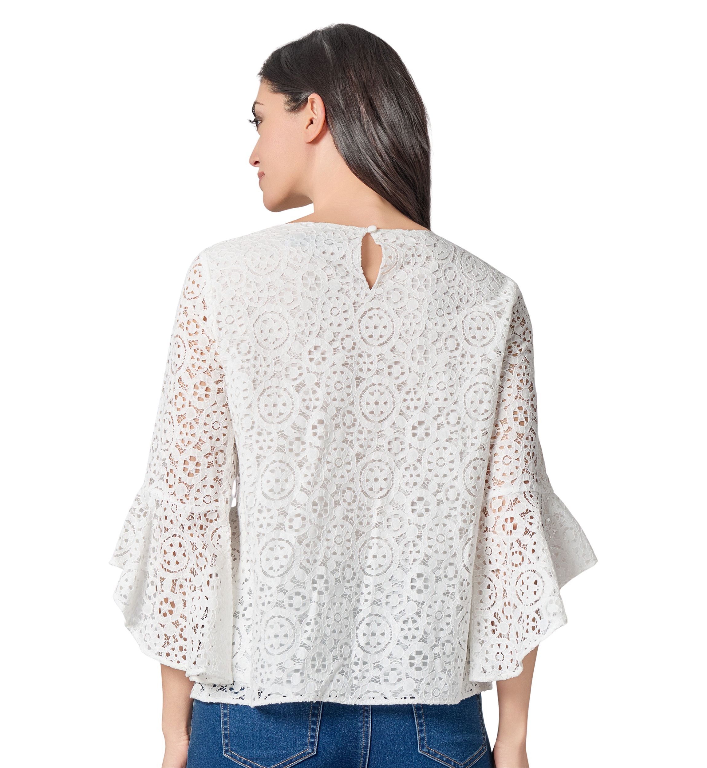 Womens Bell Sleeve Blouse