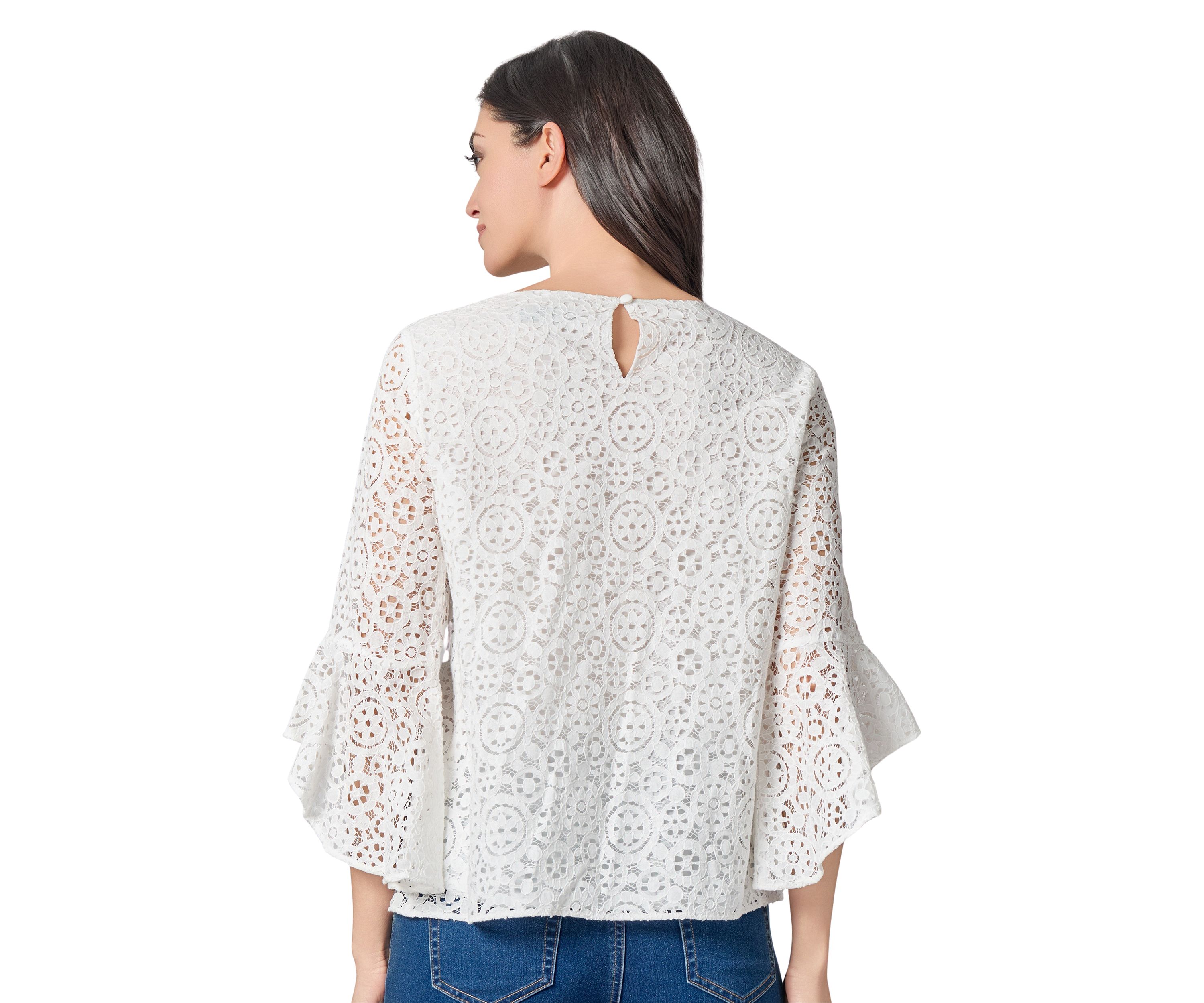 Womens Bell Sleeve Blouse