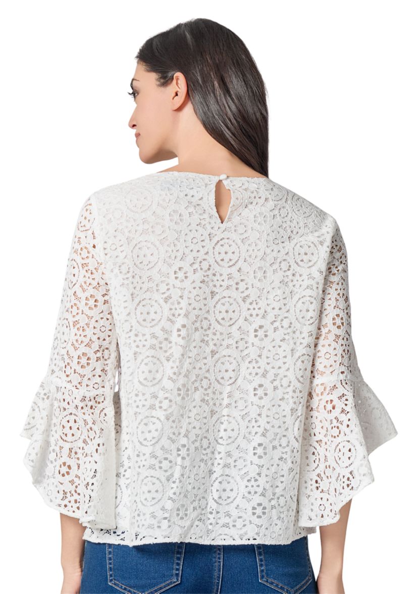 Womens Bell Sleeve Blouse
