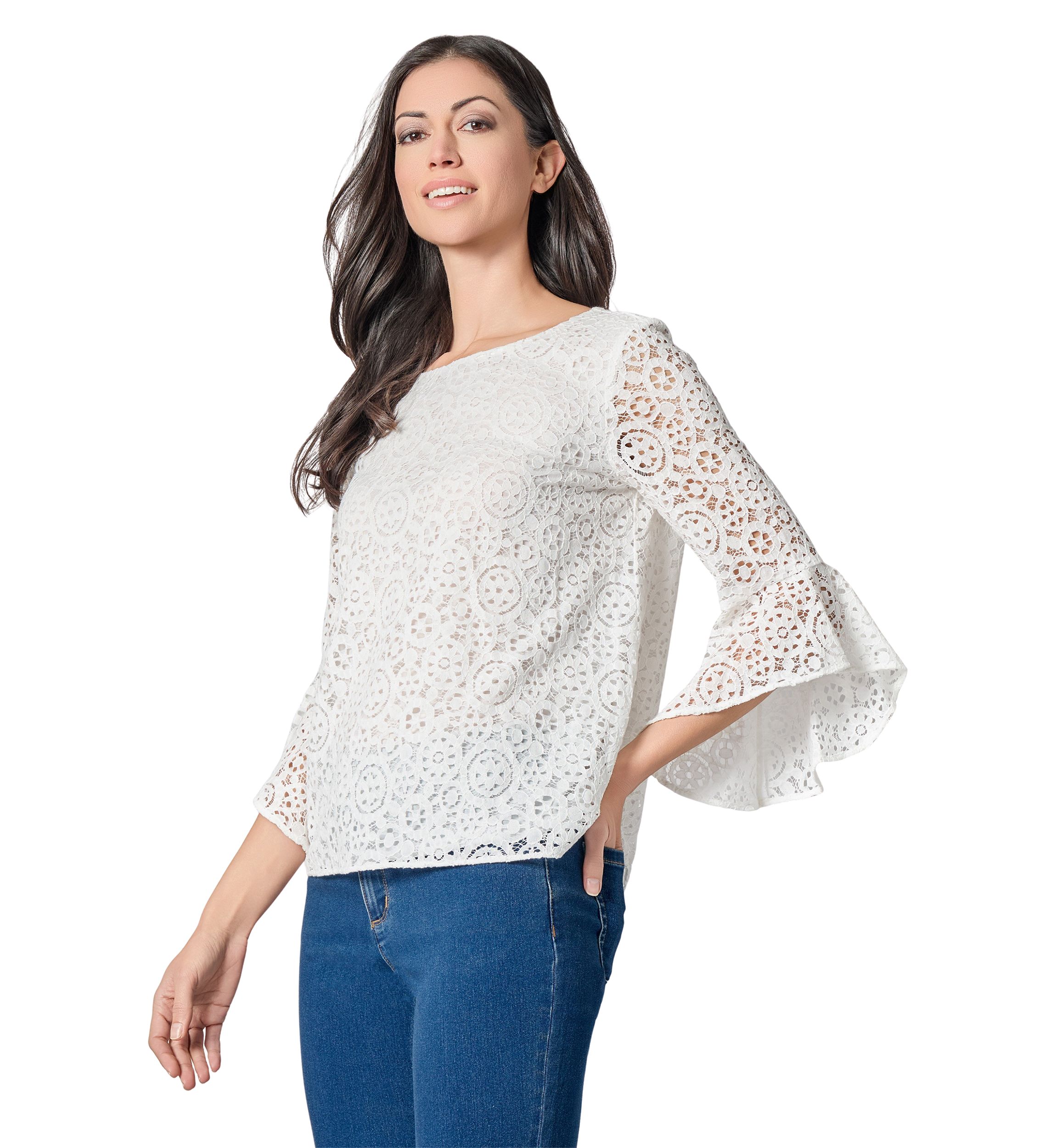 Womens Bell Sleeve Blouse