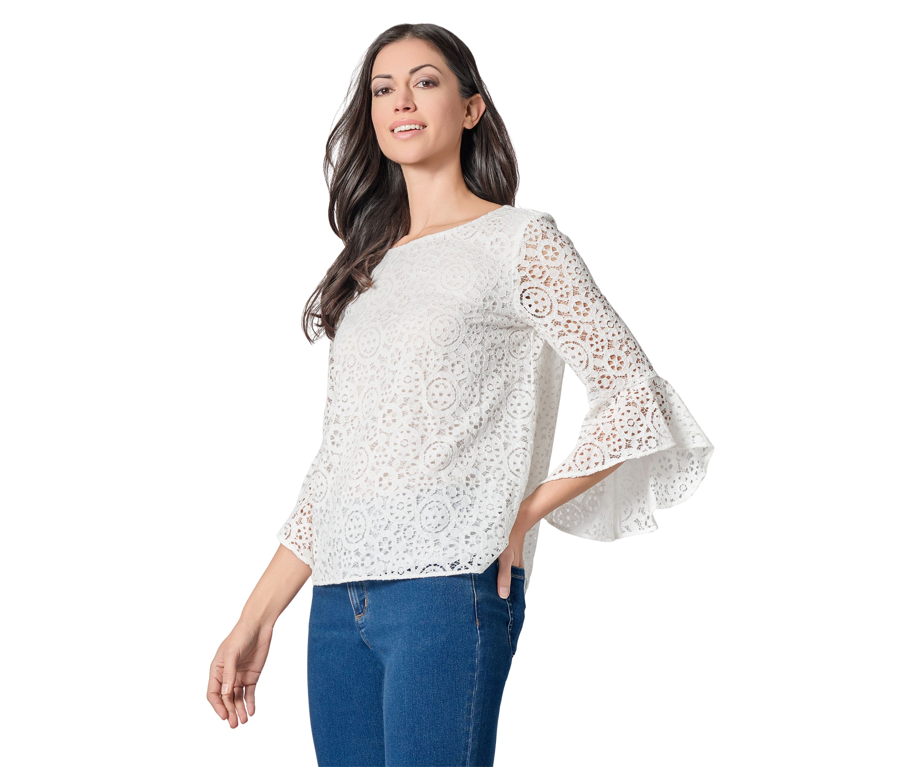 Womens Bell Sleeve Blouse