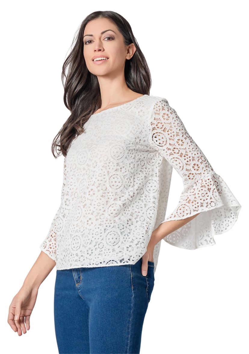 Womens Bell Sleeve Blouse