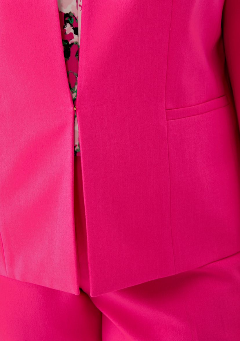 Plus Size Stretch Crepe Open Blazer Jacket