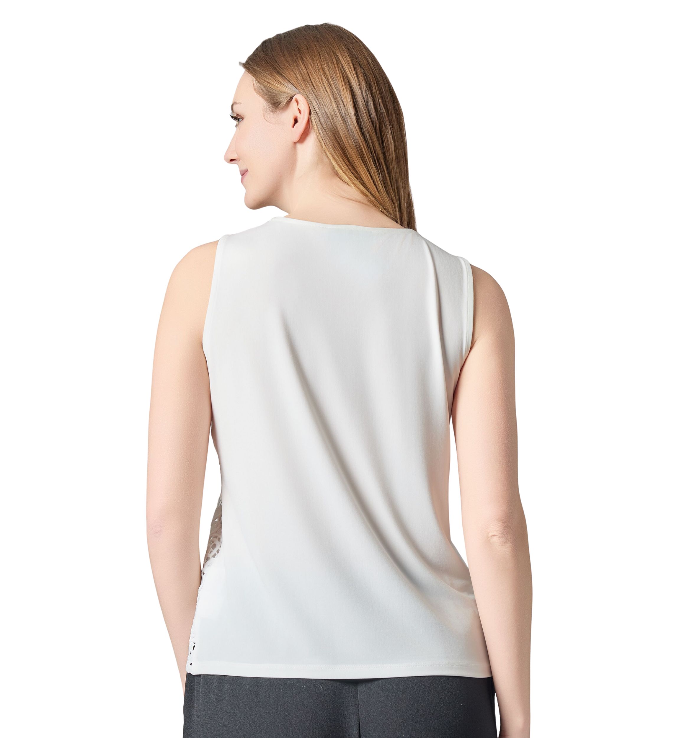 Womens Lace Front Knit Top