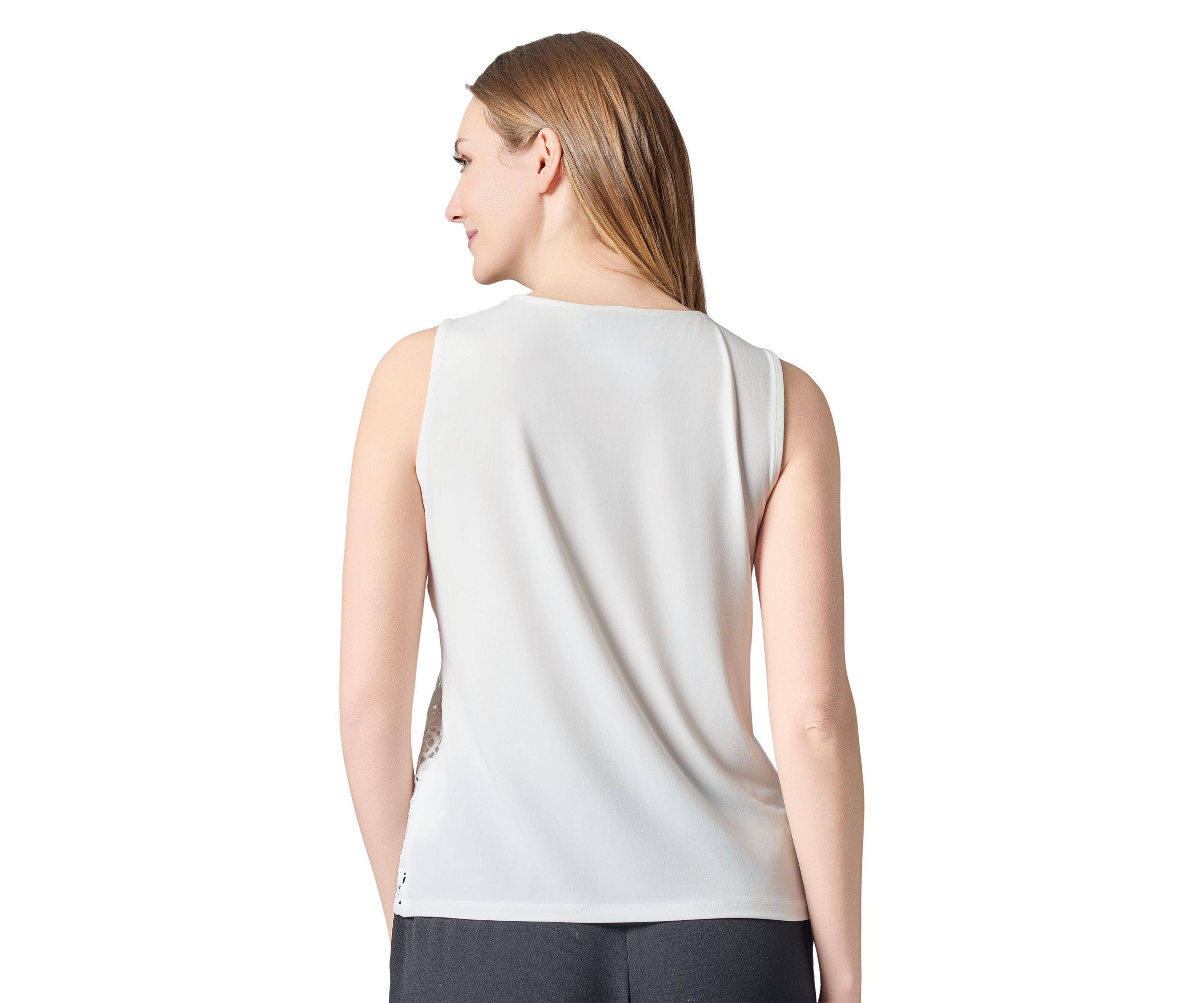 Womens Lace Front Knit Top