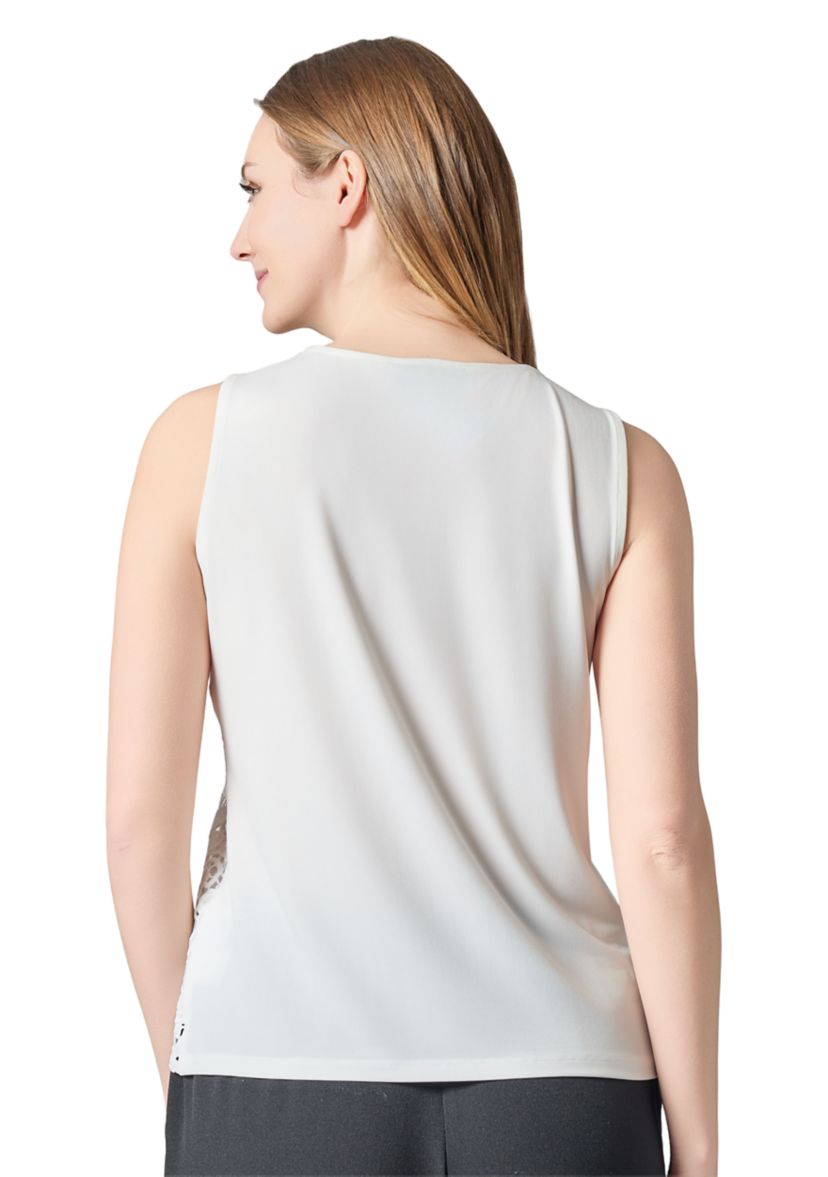 Womens Lace Front Knit Top