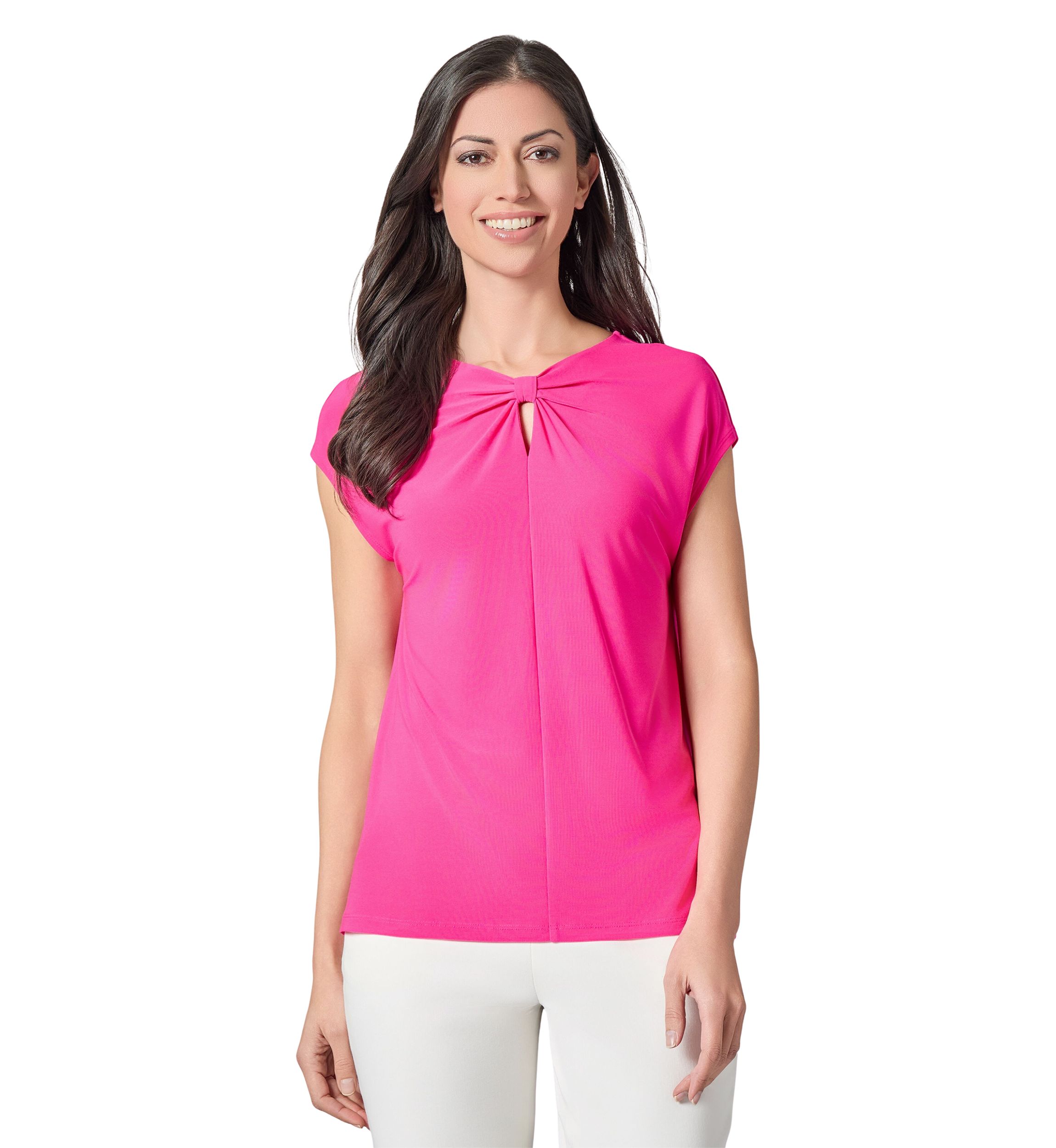 Petite Scrunch Neck Knit Top