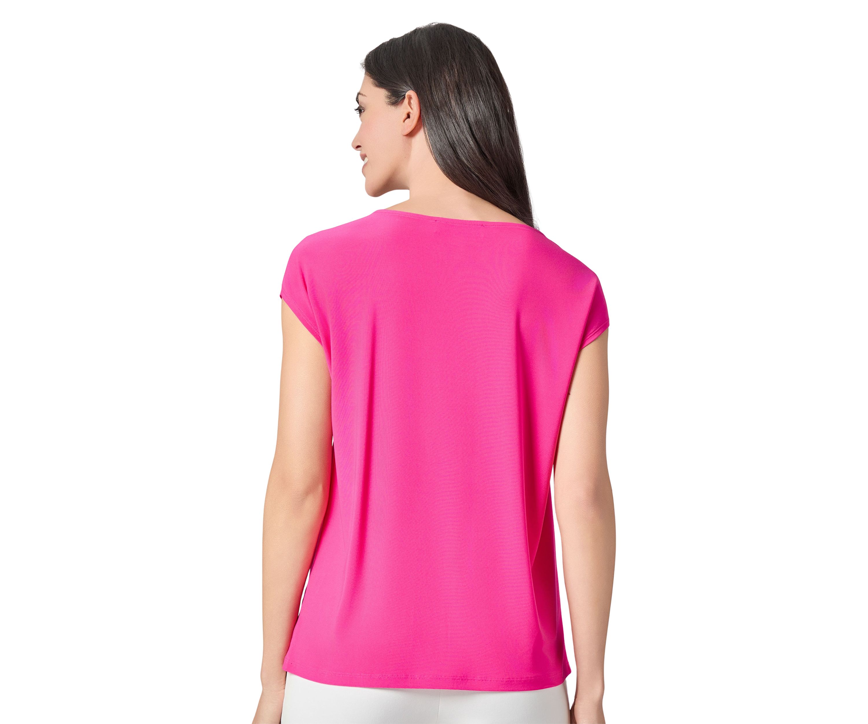 Petite Scrunch Neck Knit Top